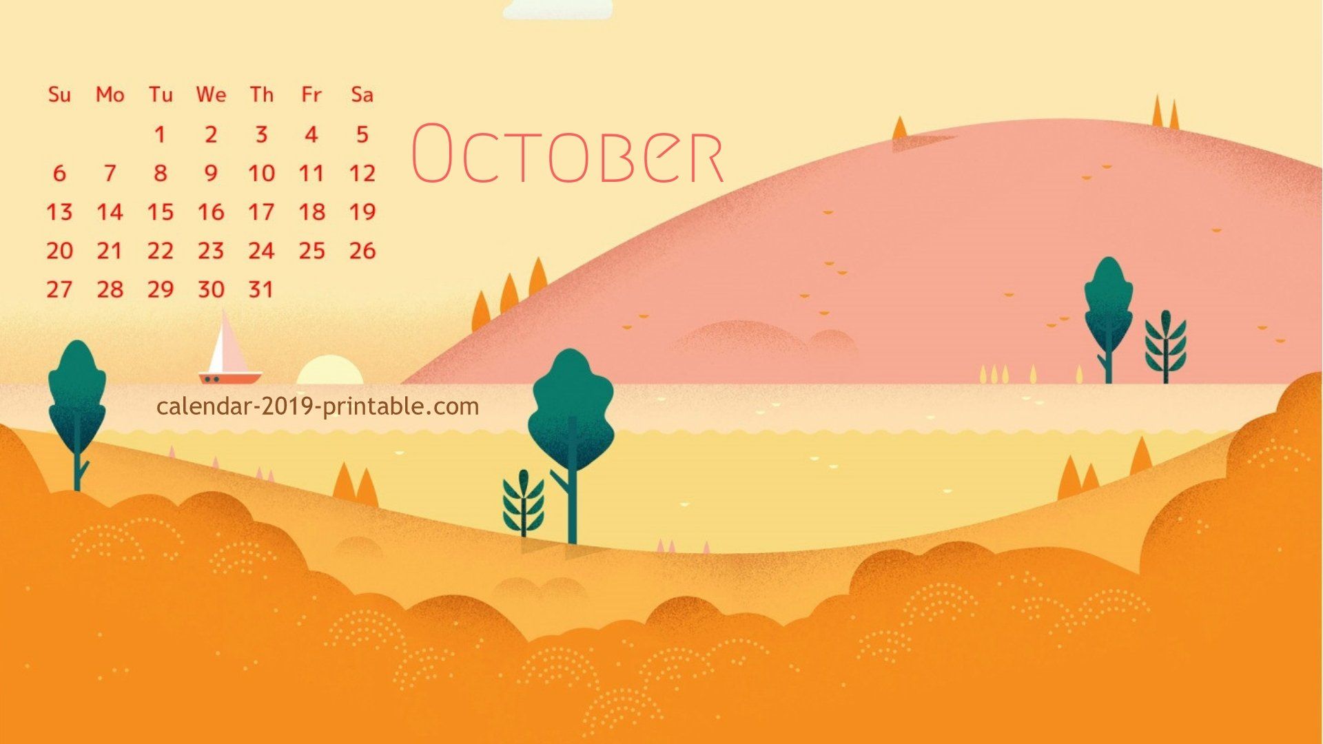 Free Desktop Calendar 2019 Wallpapers