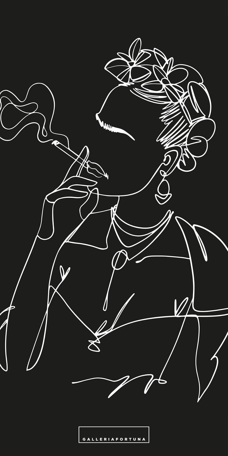 Frida Kahlo Smoking Wallpapers