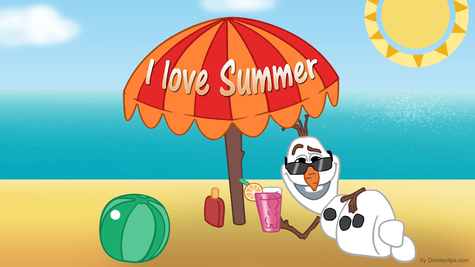 Frozen Olaf In Summer Wallpapers