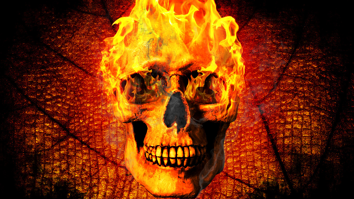 Full Hd Fire Skull Wallpapers