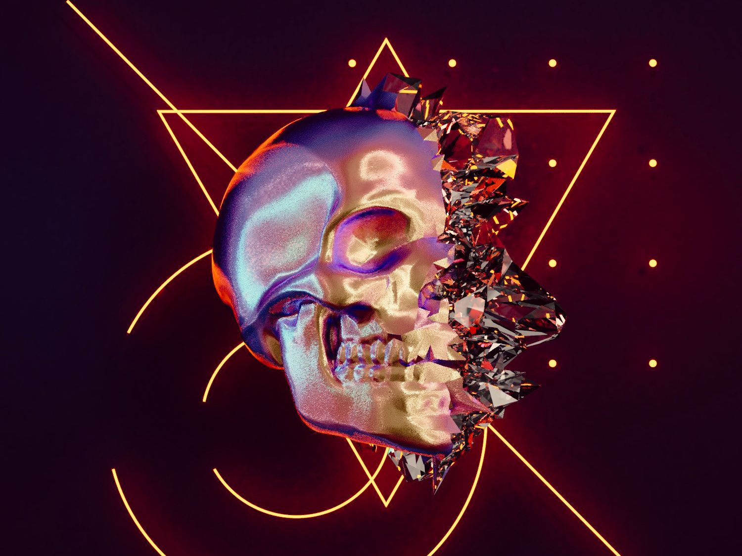 Geometric Skull Wallpapers