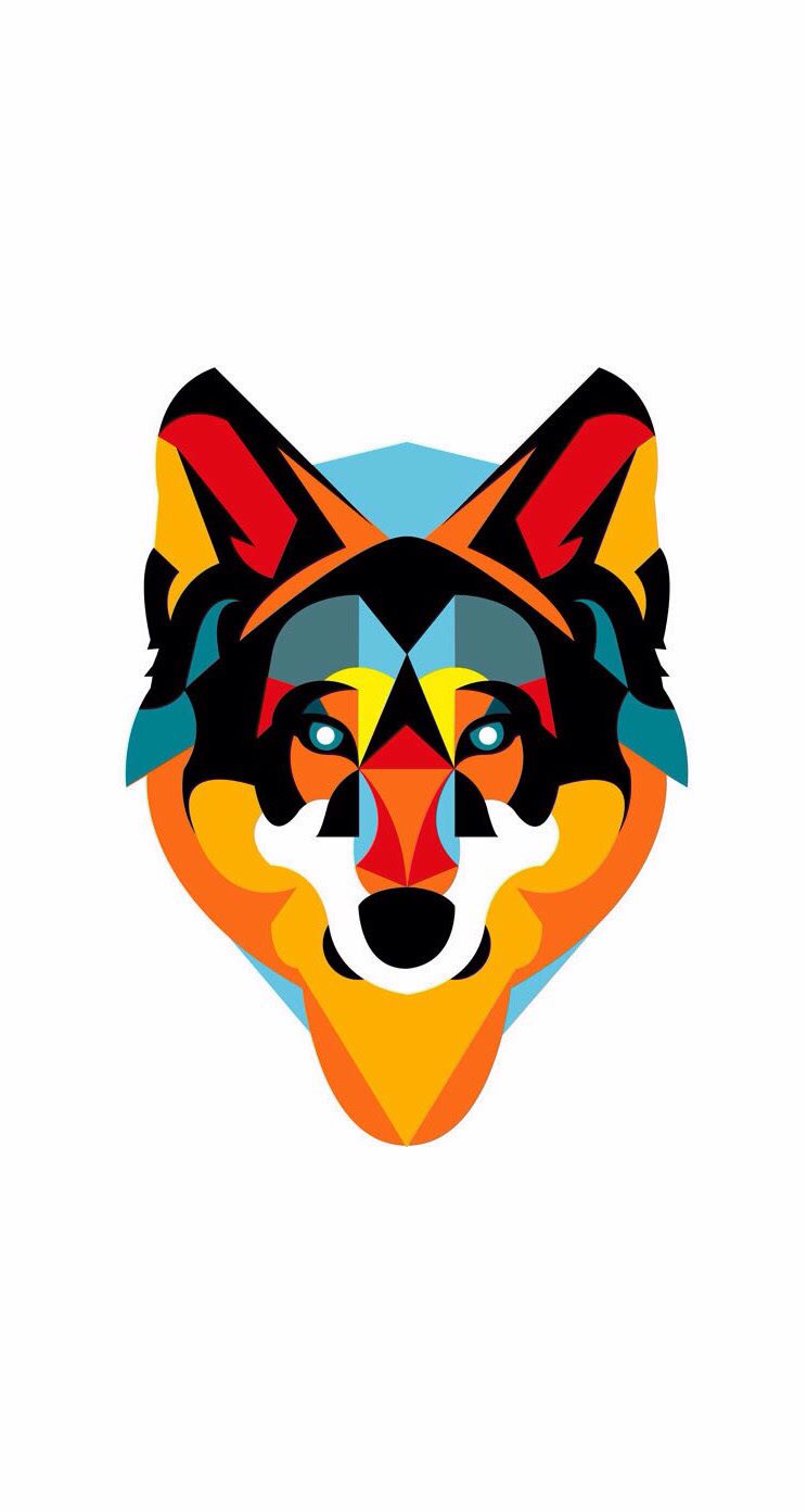 Geometric Wolf Wallpapers