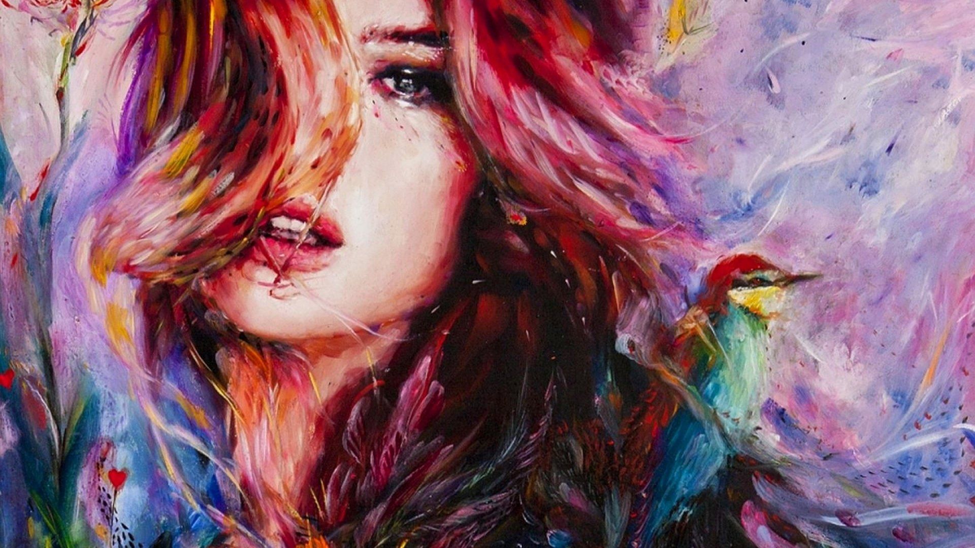 Girl Painting Images Wallpapers