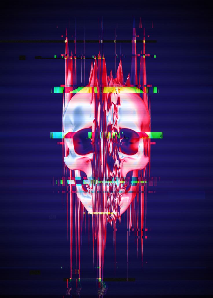 Glitch Skull Wallpapers