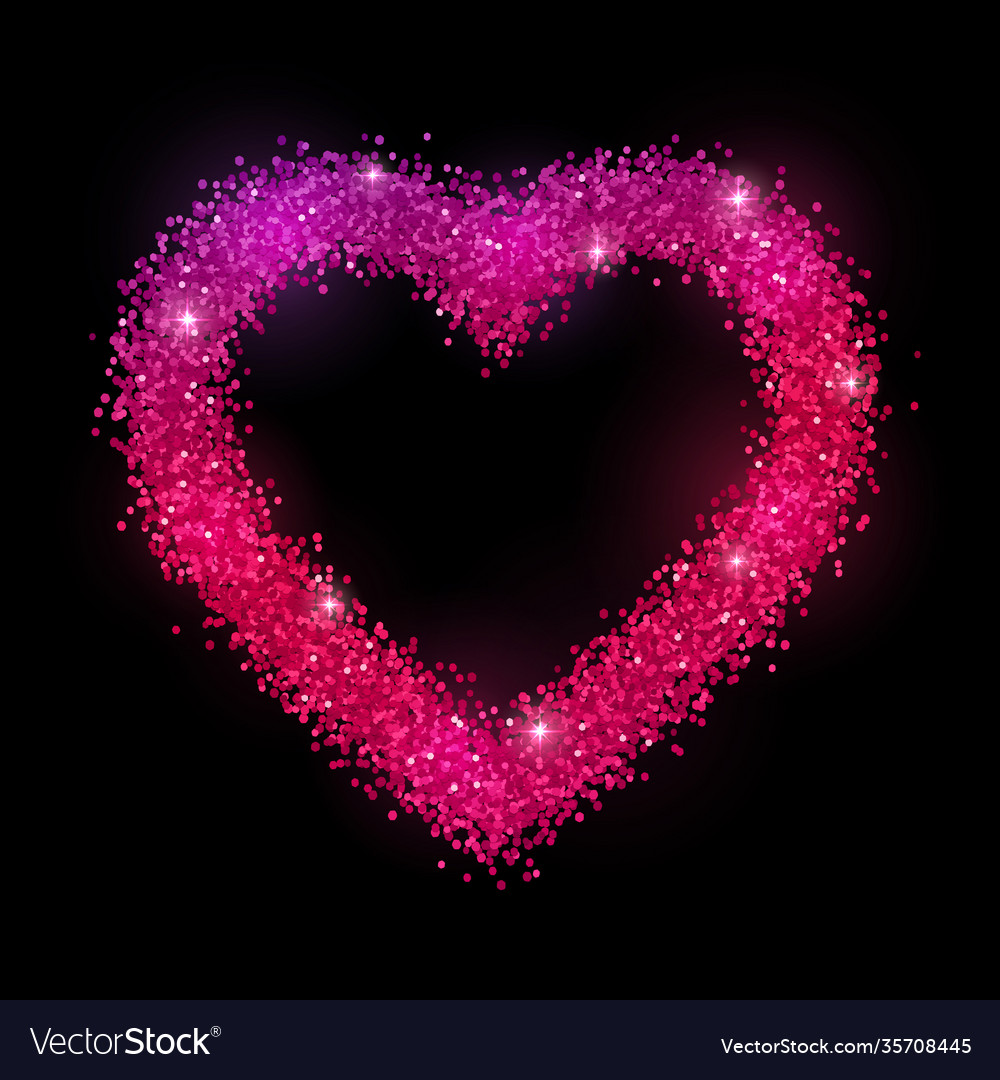 Glitter Pink Heart Wallpapers