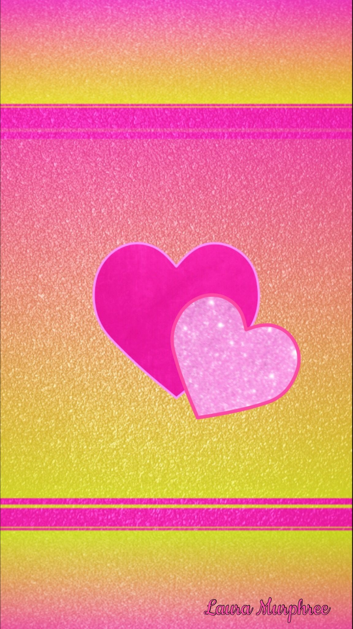 Glitter Pink Heart Wallpapers