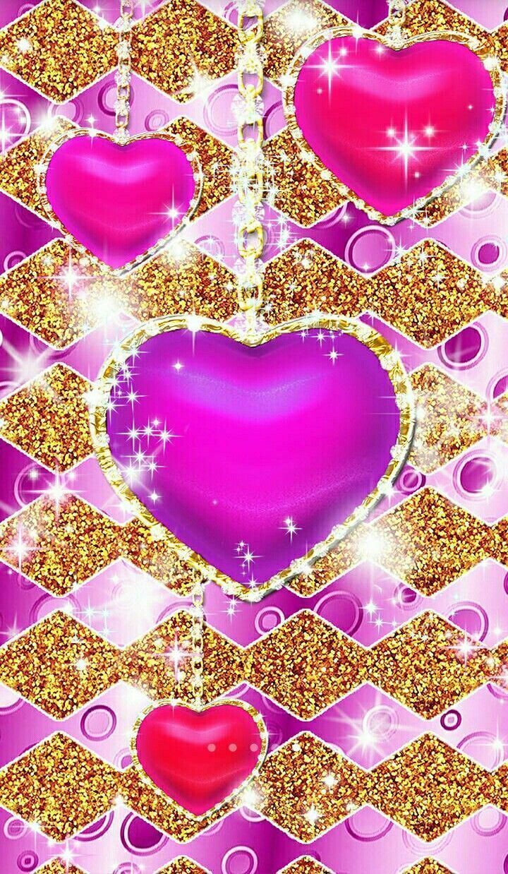 Glitter Pink Heart Wallpapers