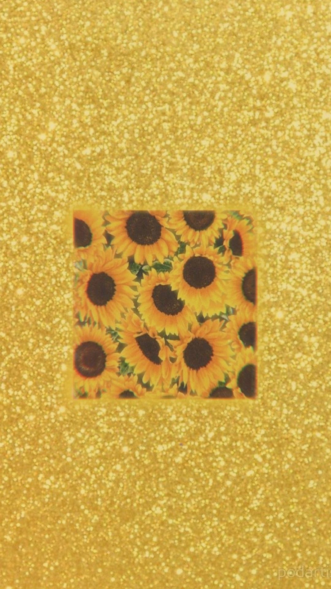 Glitter Sunflower Wallpapers