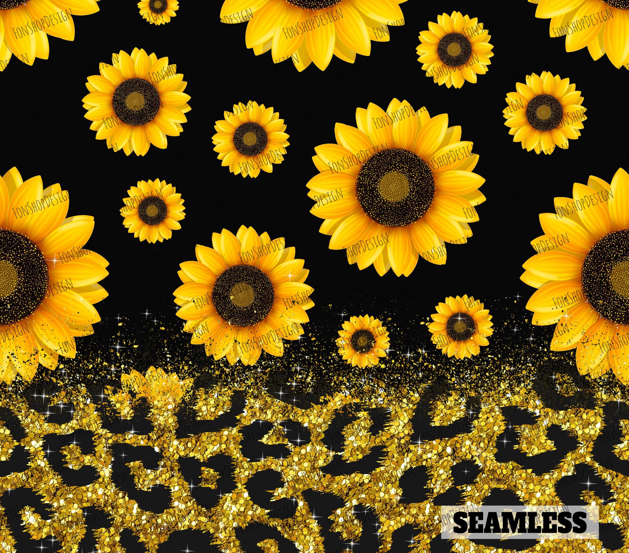 Glitter Sunflower Wallpapers