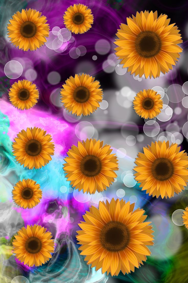 Glitter Sunflower Wallpapers