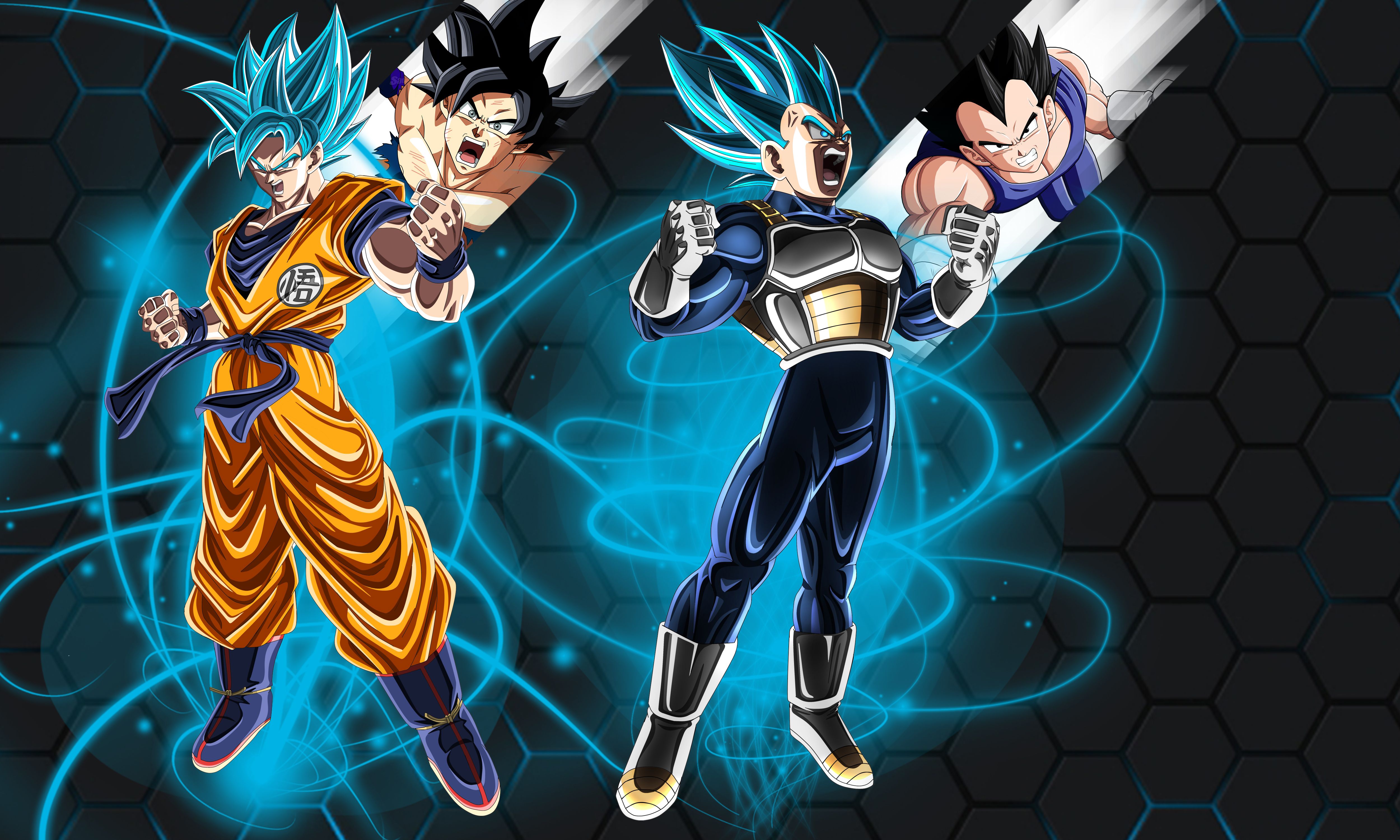 Goku And Vegeta Blue Wallpapers