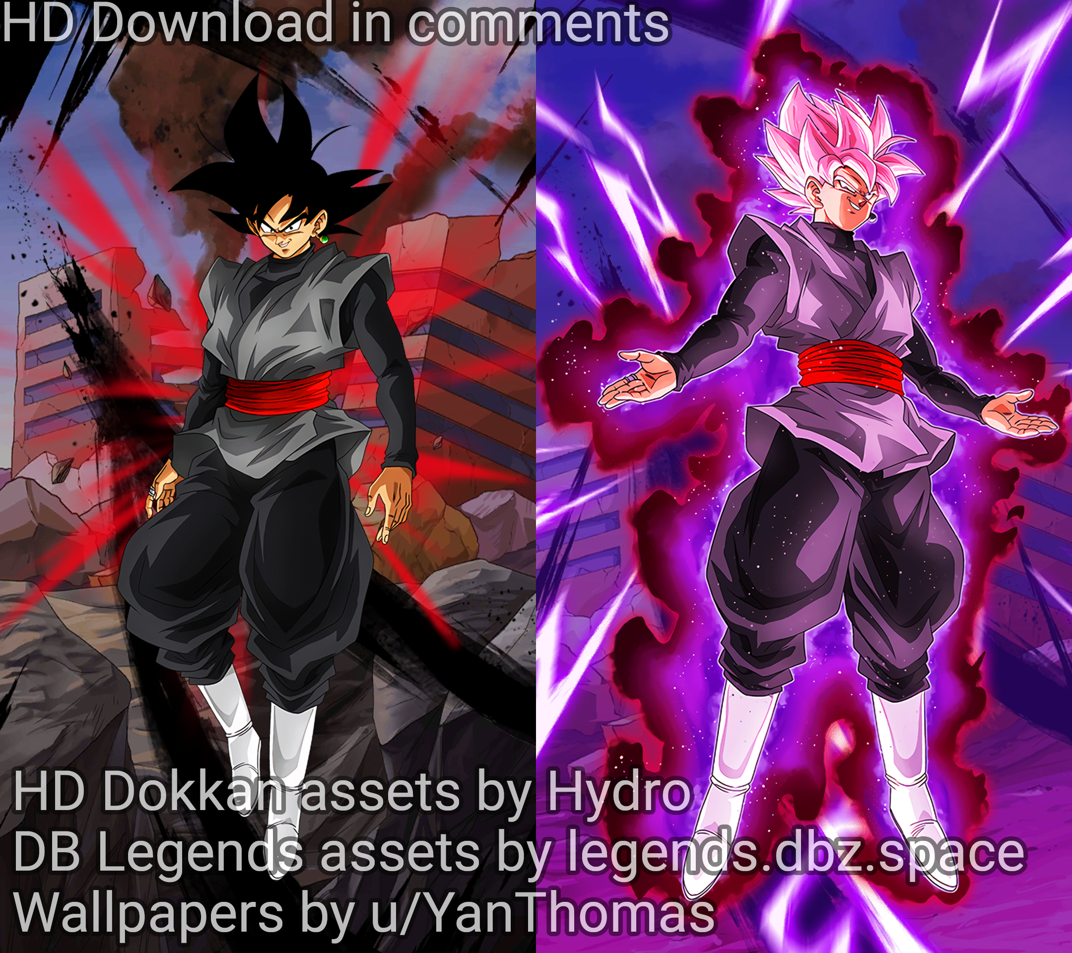 Goku Black Rose Transparent Wallpapers