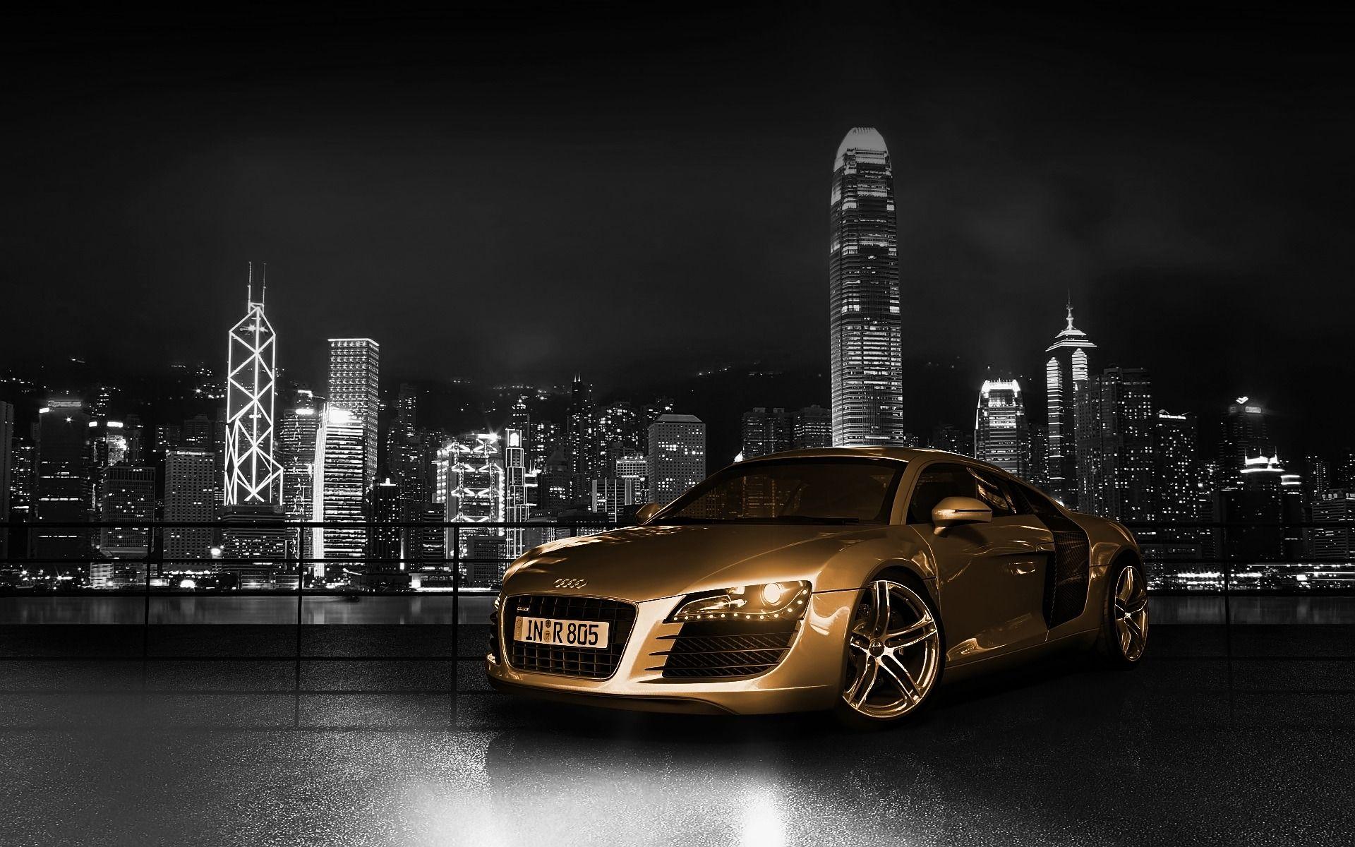 Gold Audi R8 Wallpapers