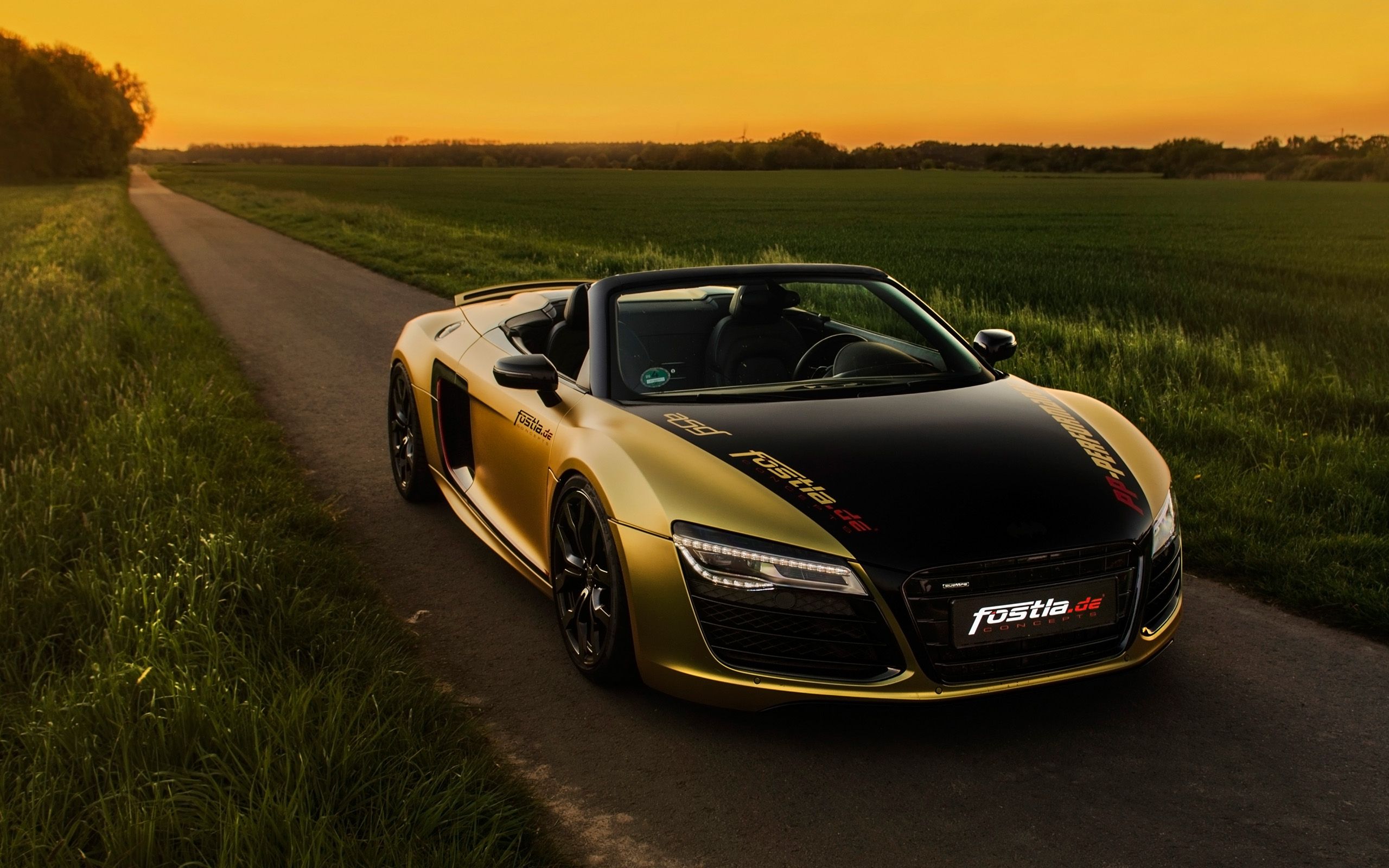 Gold Audi R8 Wallpapers