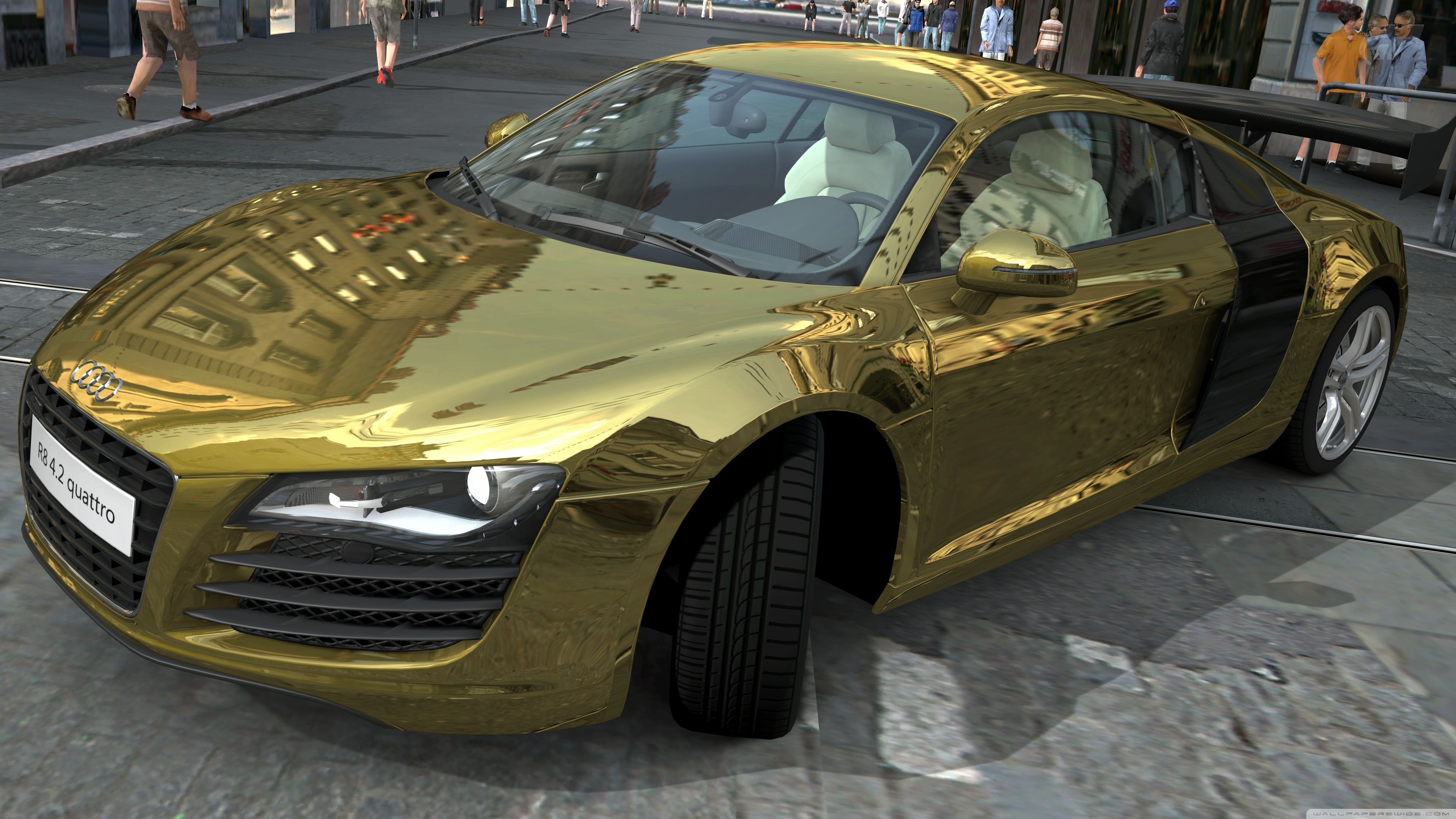 Gold Audi R8 Wallpapers