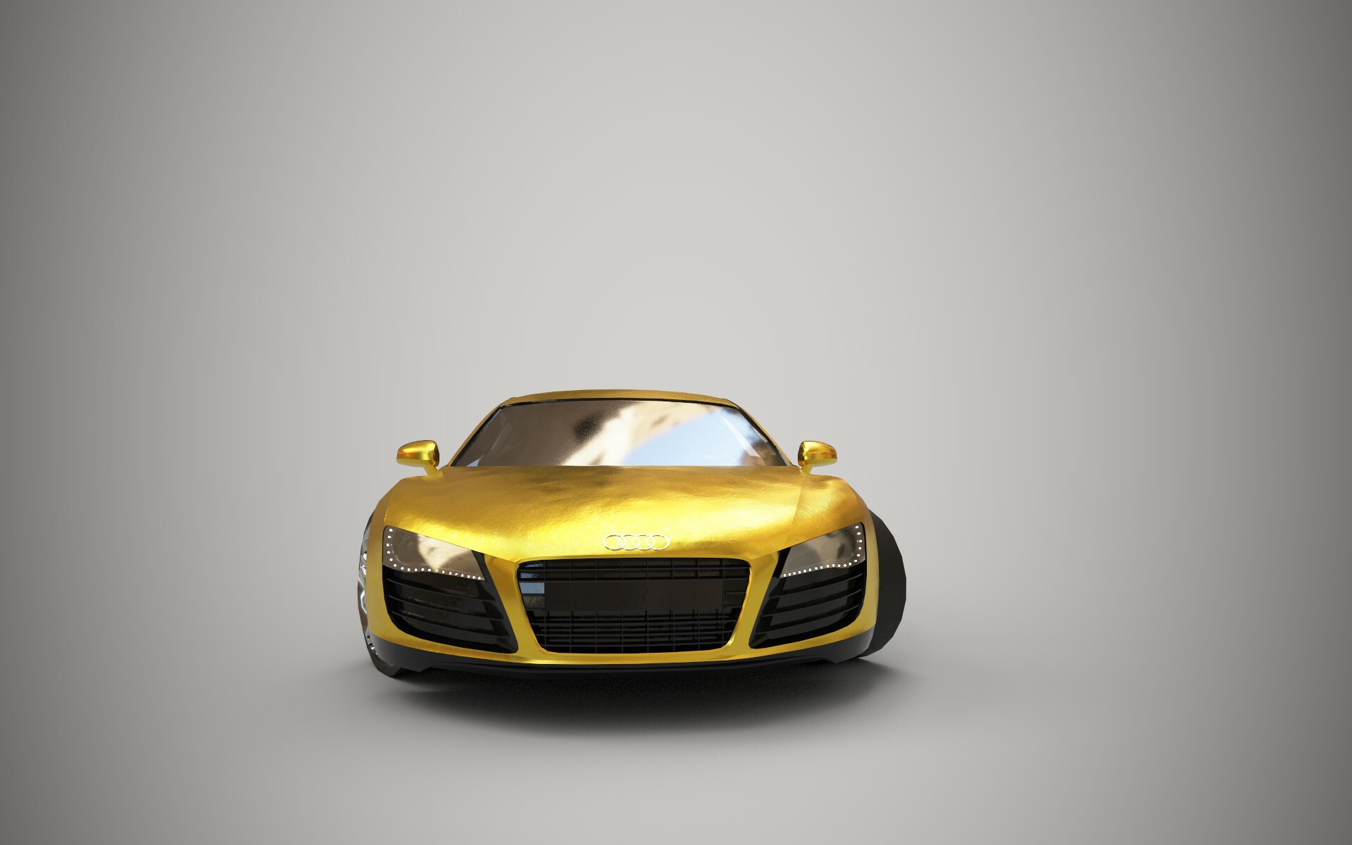 Gold Audi R8 Wallpapers