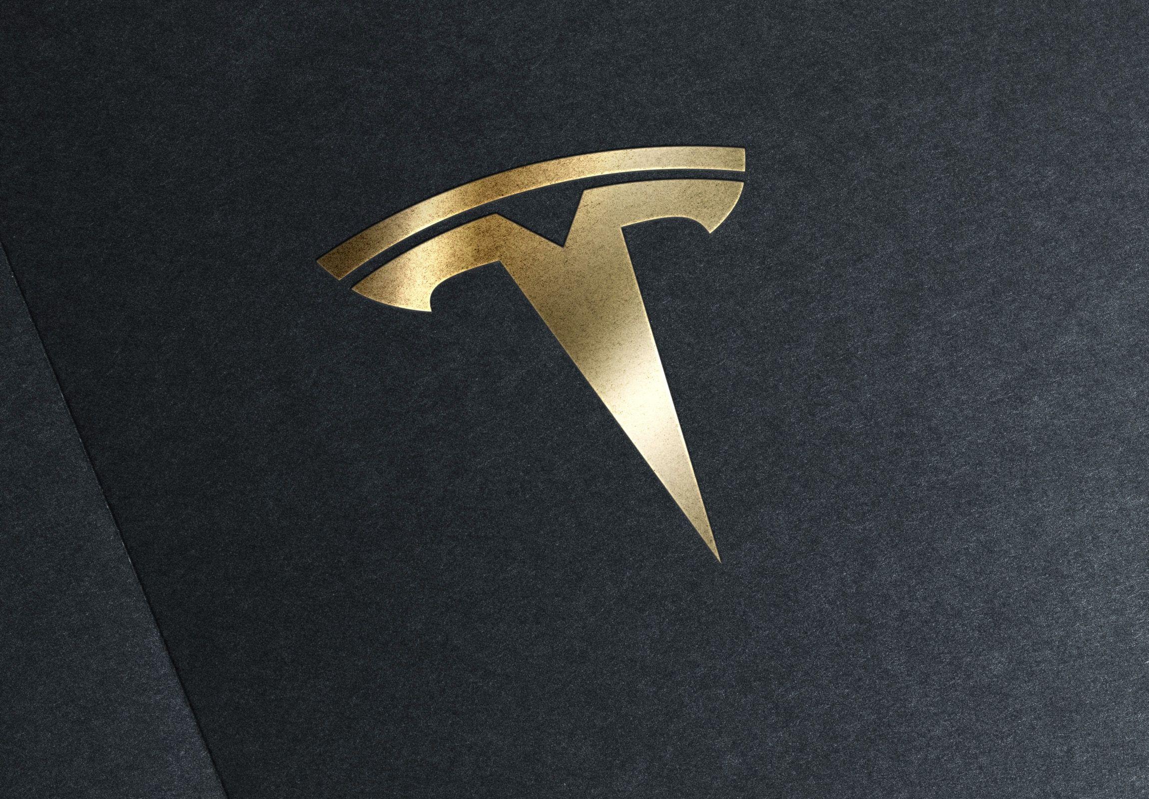 Gold Tesla Logo Wallpapers