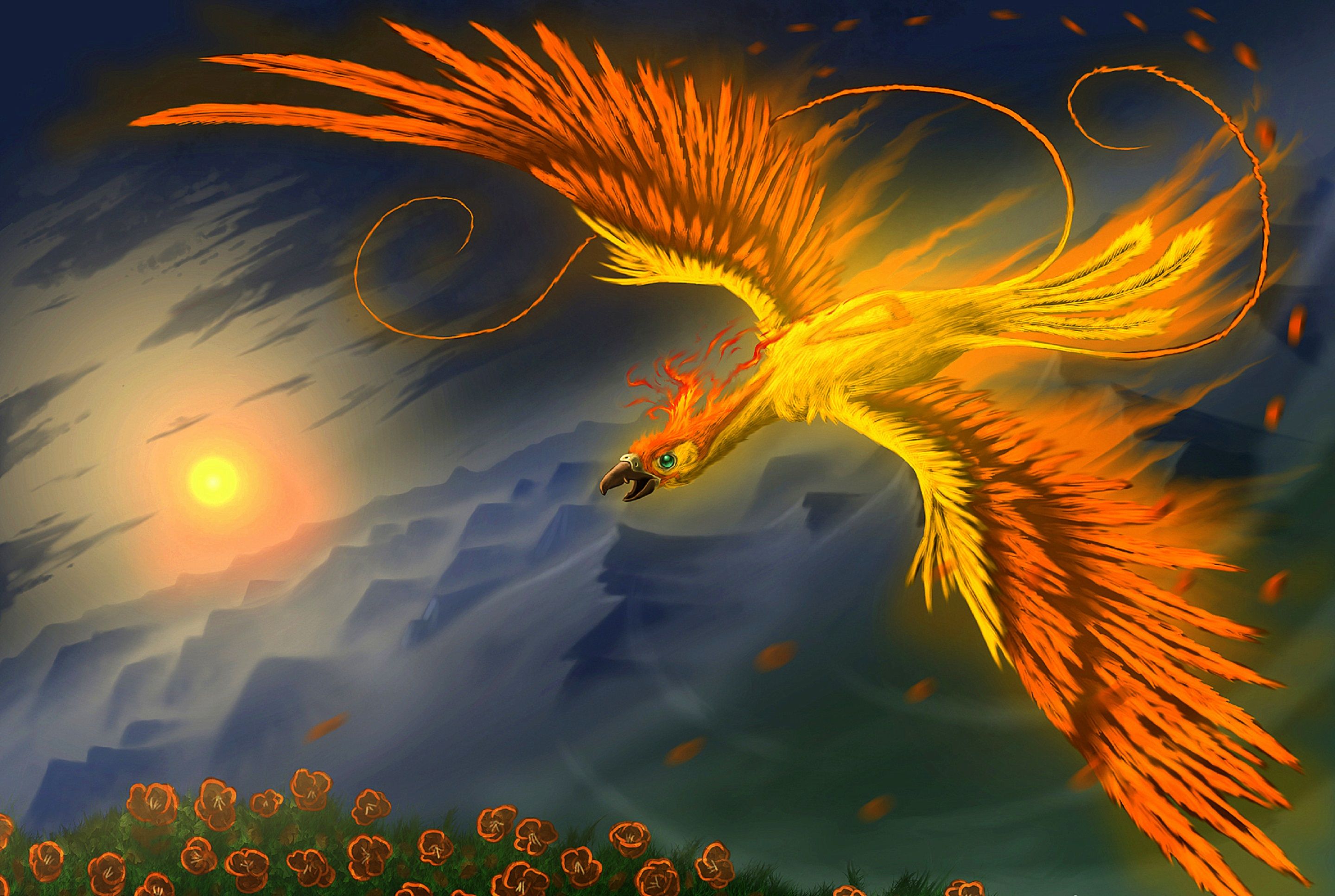 Golden Phoenix Bird Wallpapers