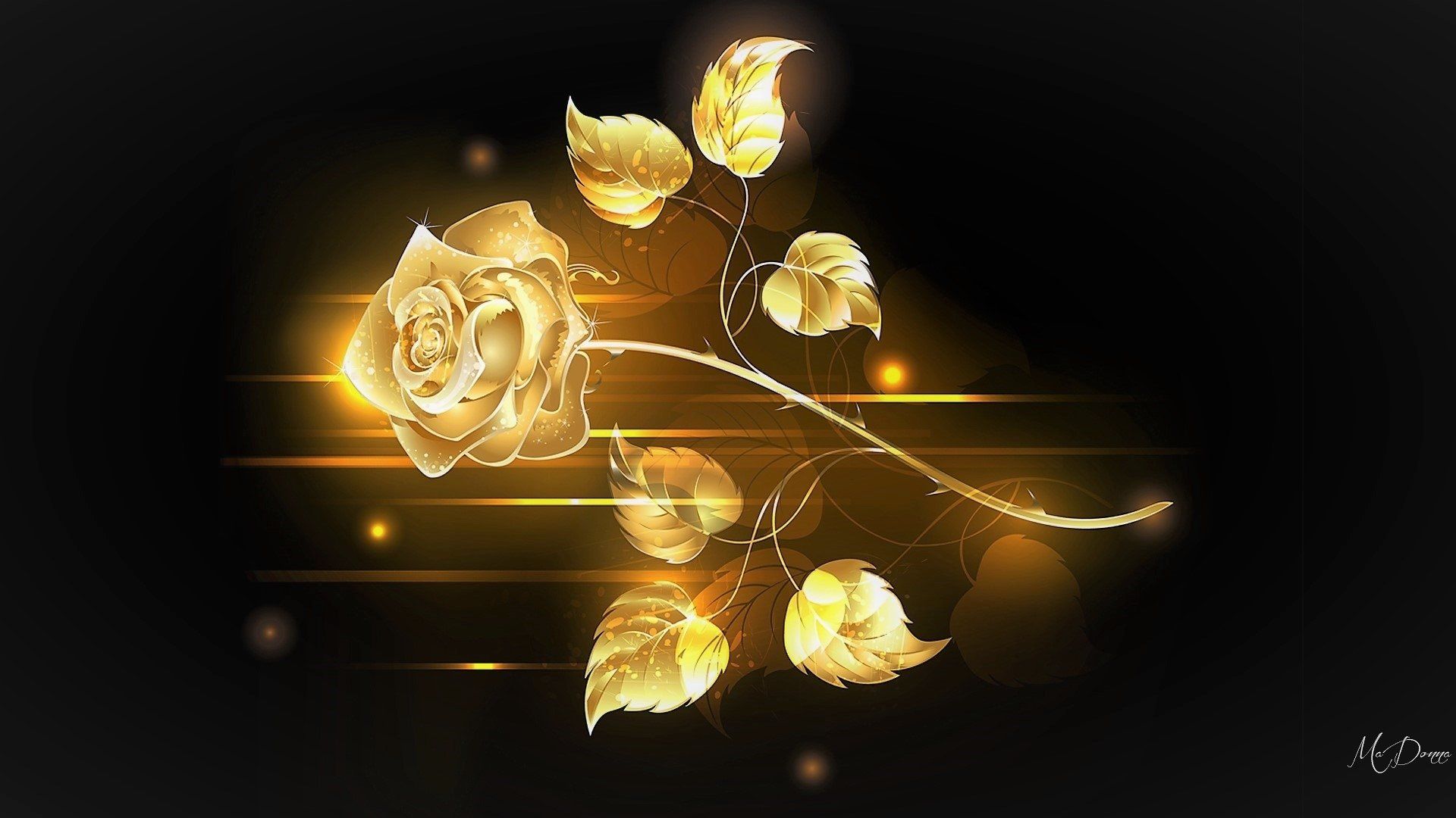 Golden Rose Wallpapers