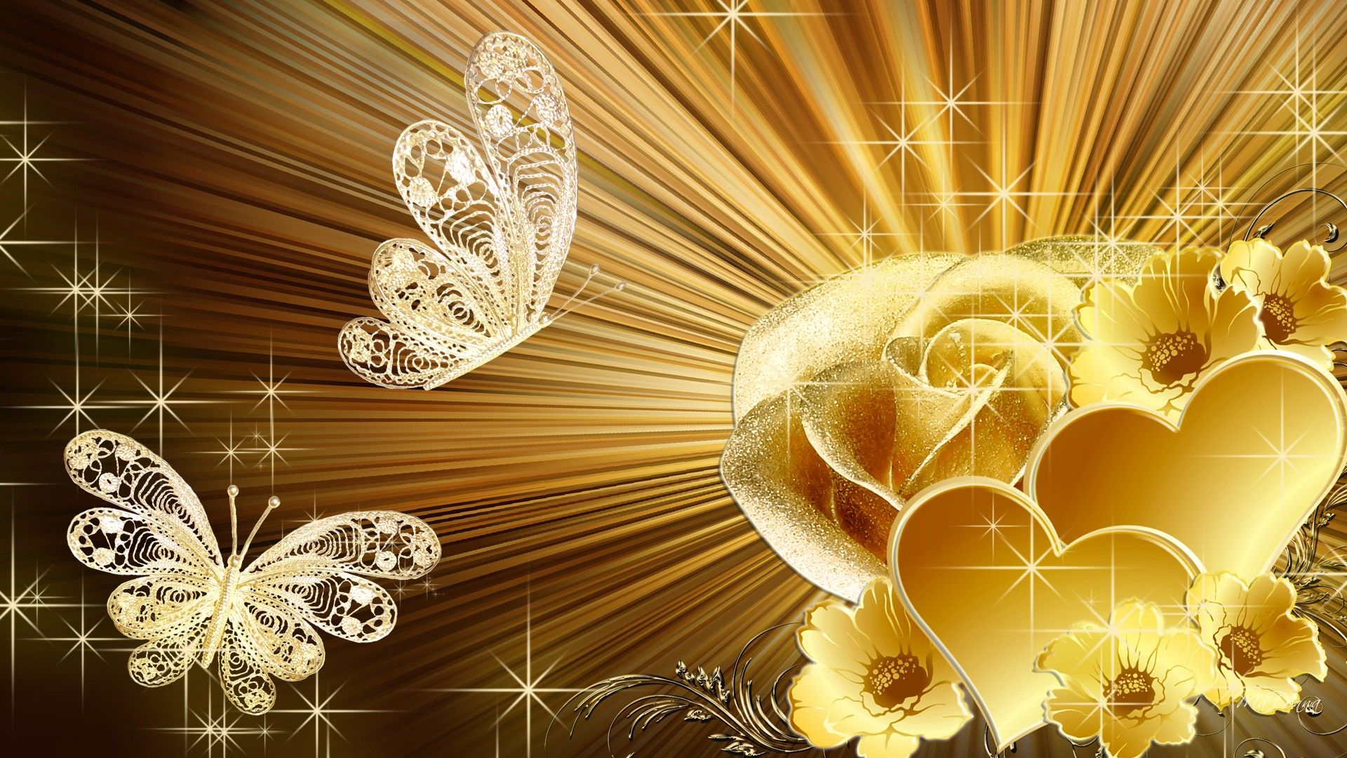 Golden Rose Wallpapers