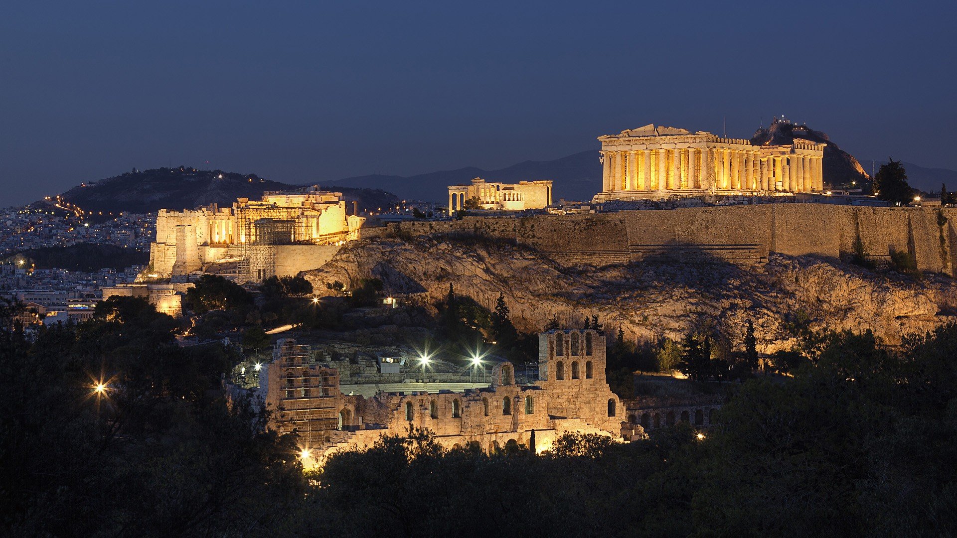 Greece Night Wallpapers