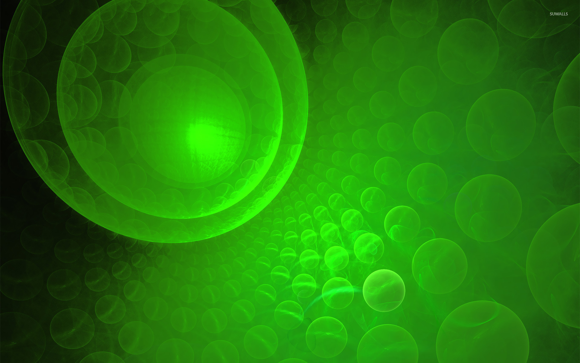 Green Bubbles Wallpapers