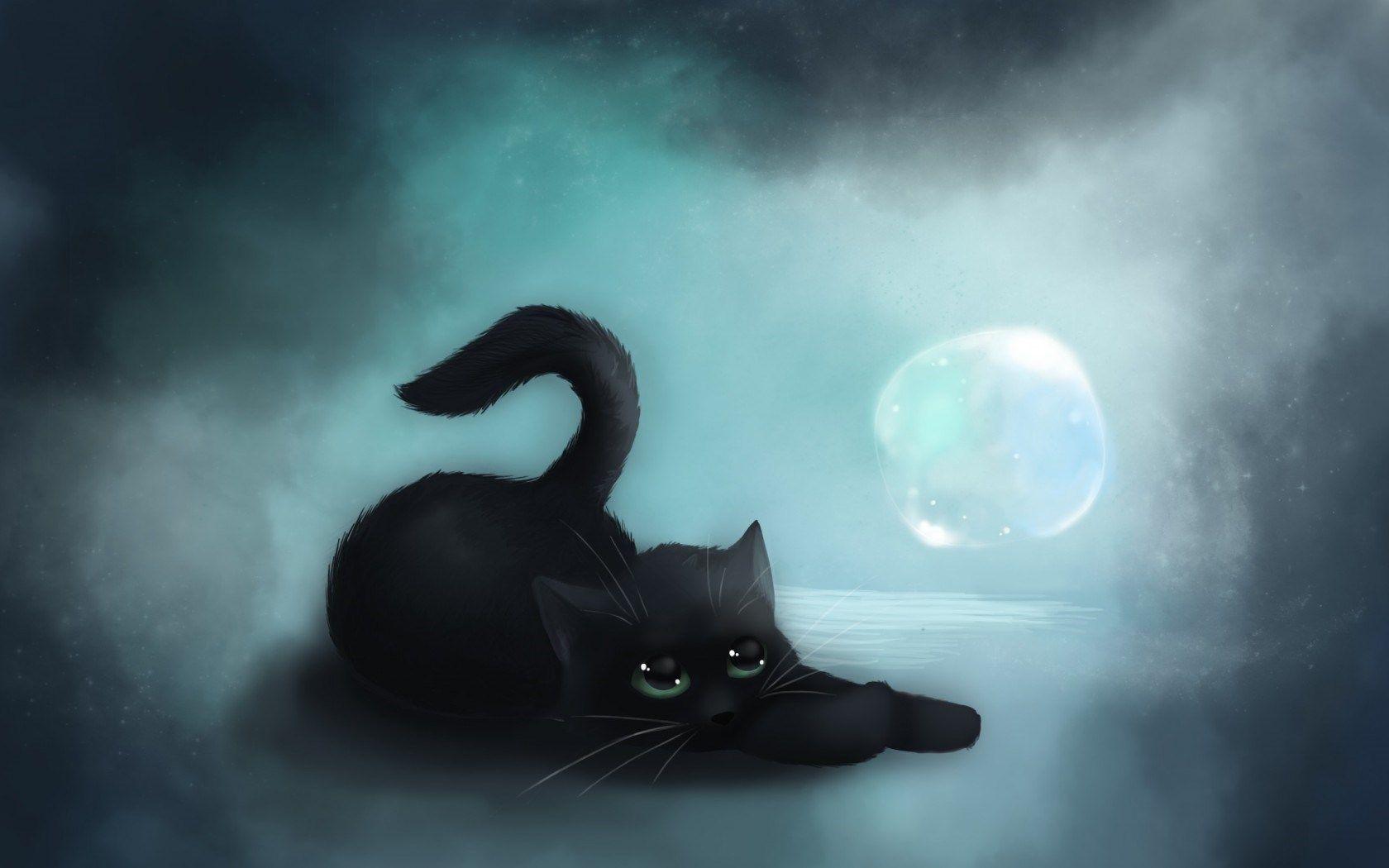 Green Cat Art Wallpapers