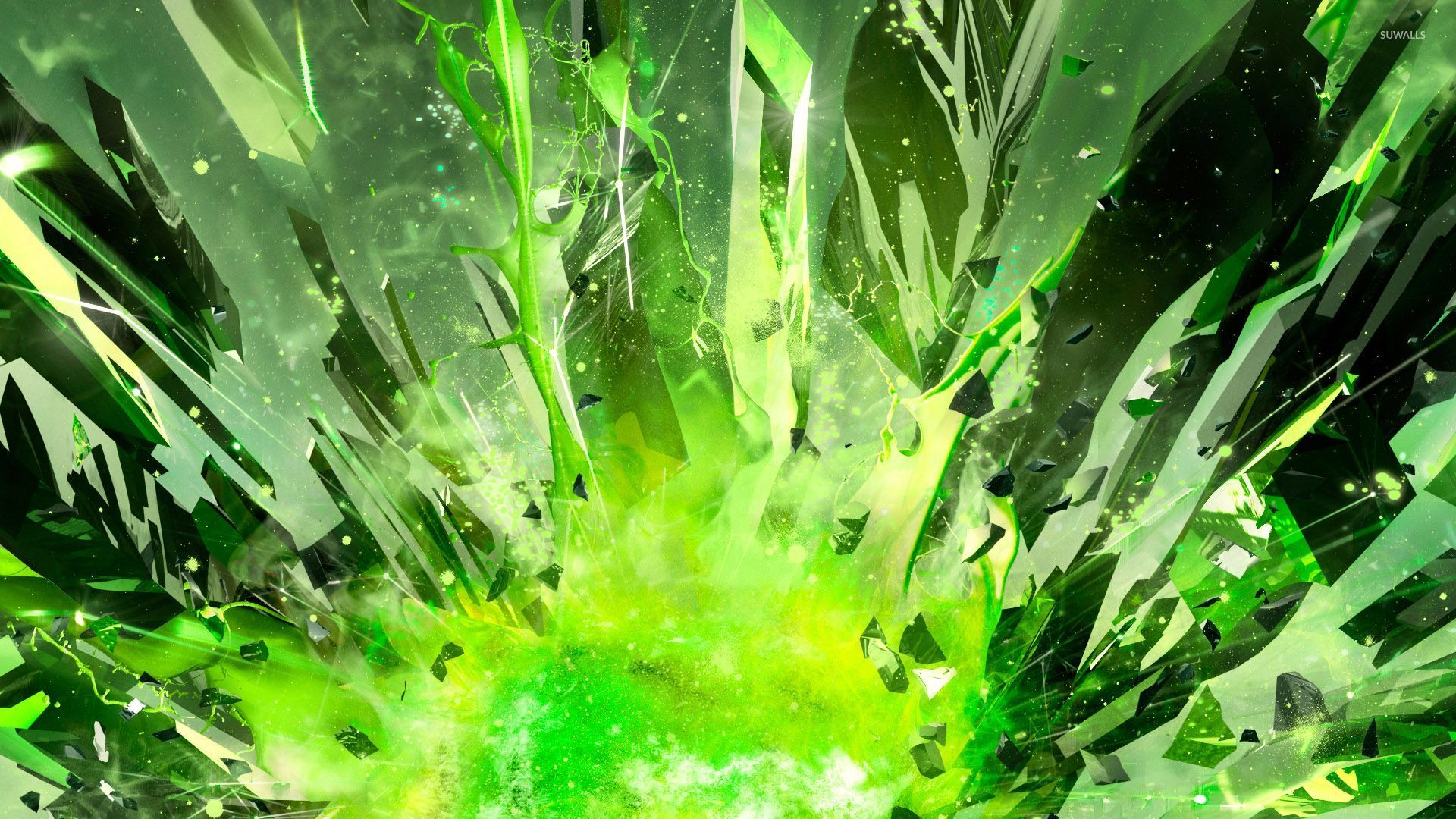 Green Crystals Wallpapers