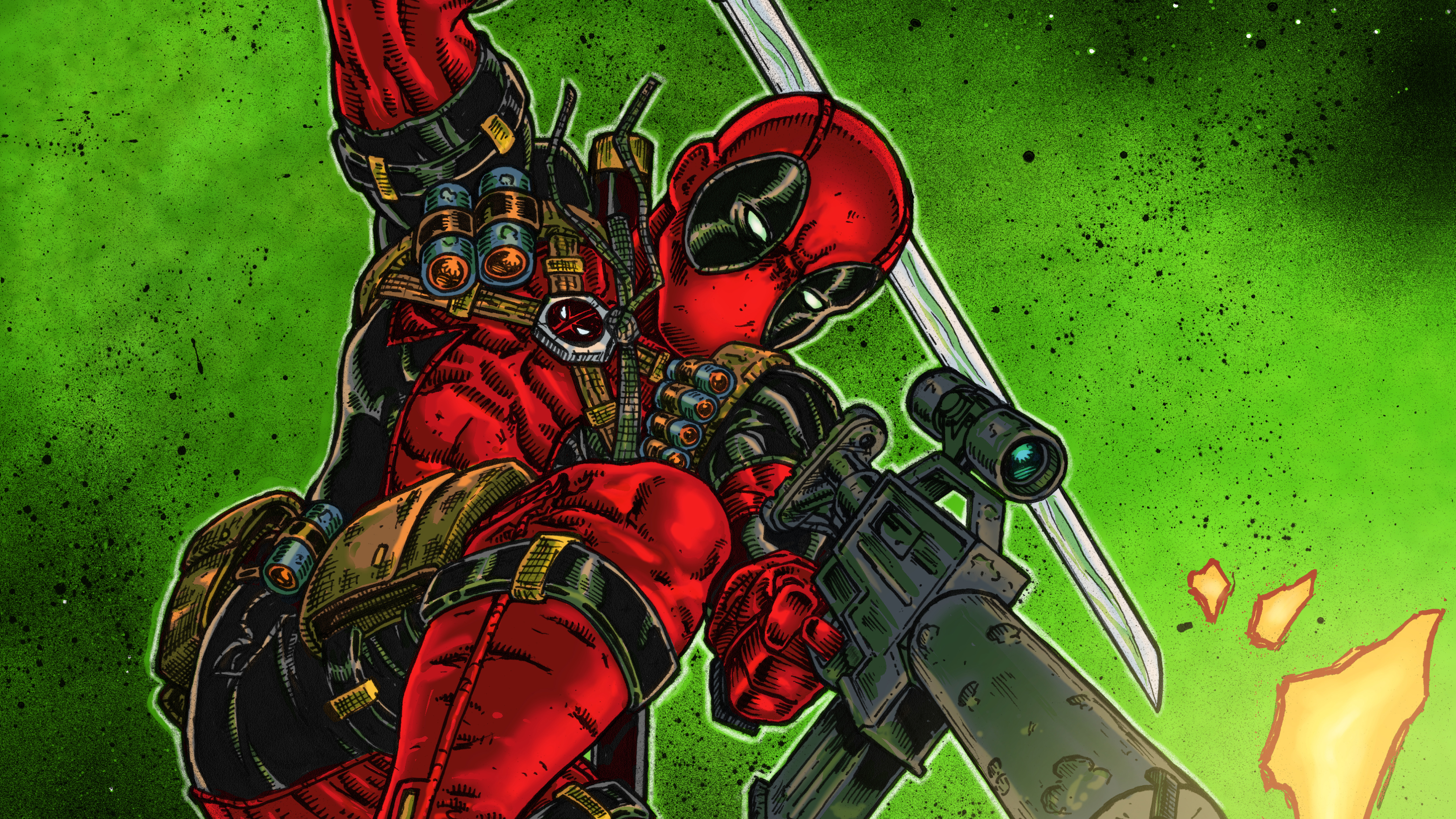 Green Deadpool Wallpapers