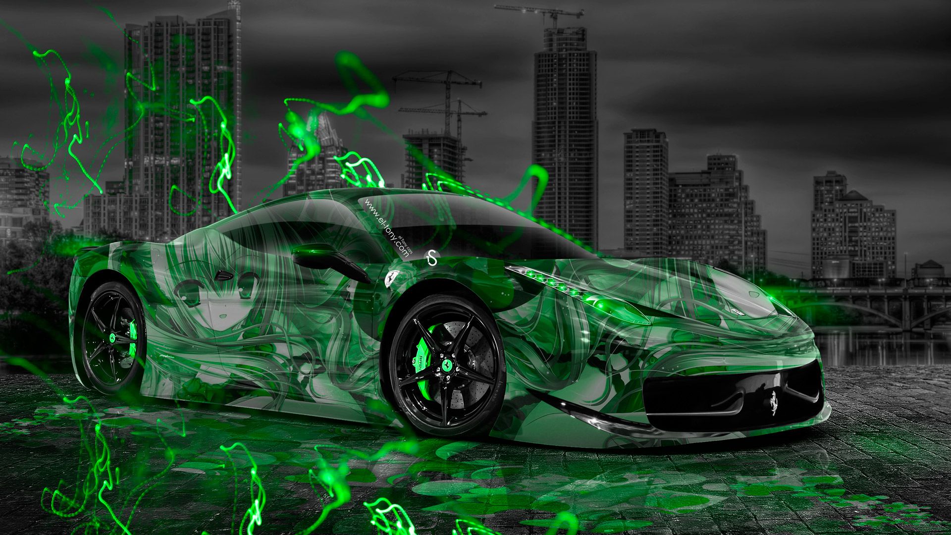 Green Ferrari Wallpapers