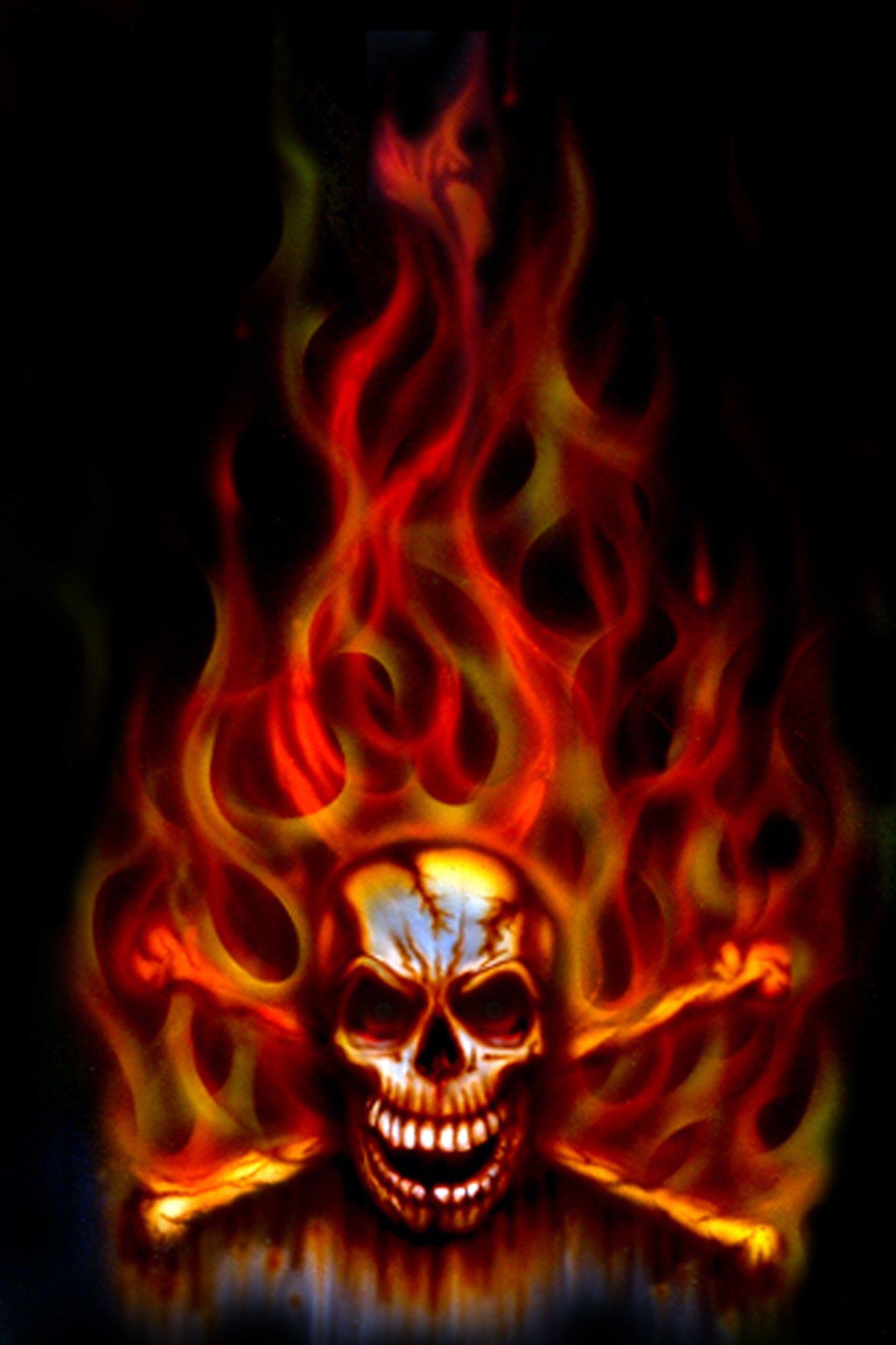 Green Fire Skull Wallpapers