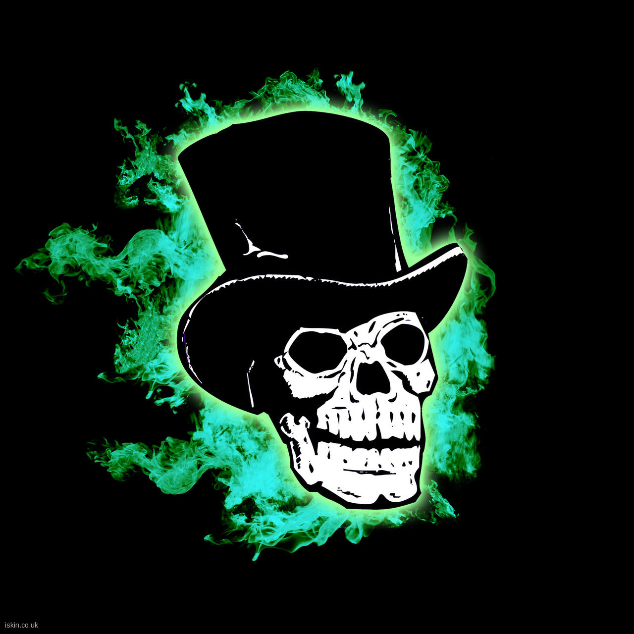 Green Fire Skull Wallpapers