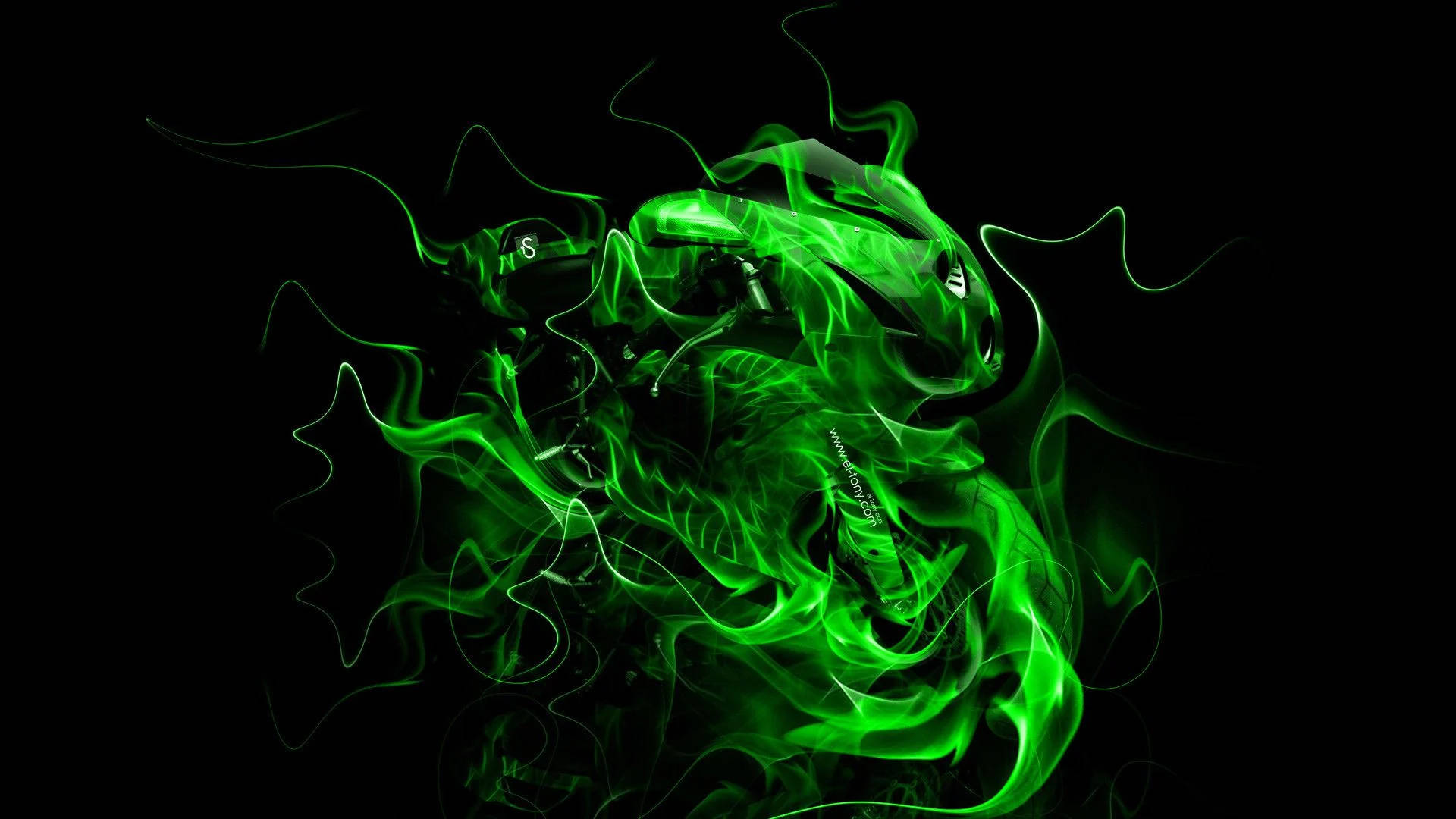 Green Flames Wallpapers