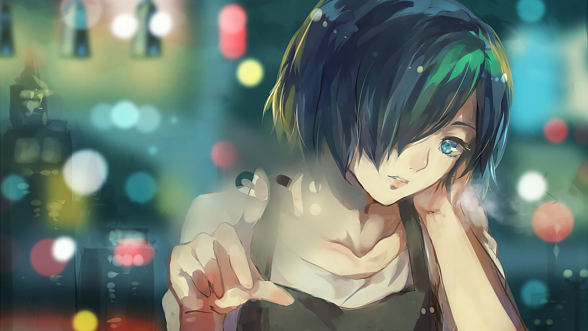 Green Hair Girl Wallpapers