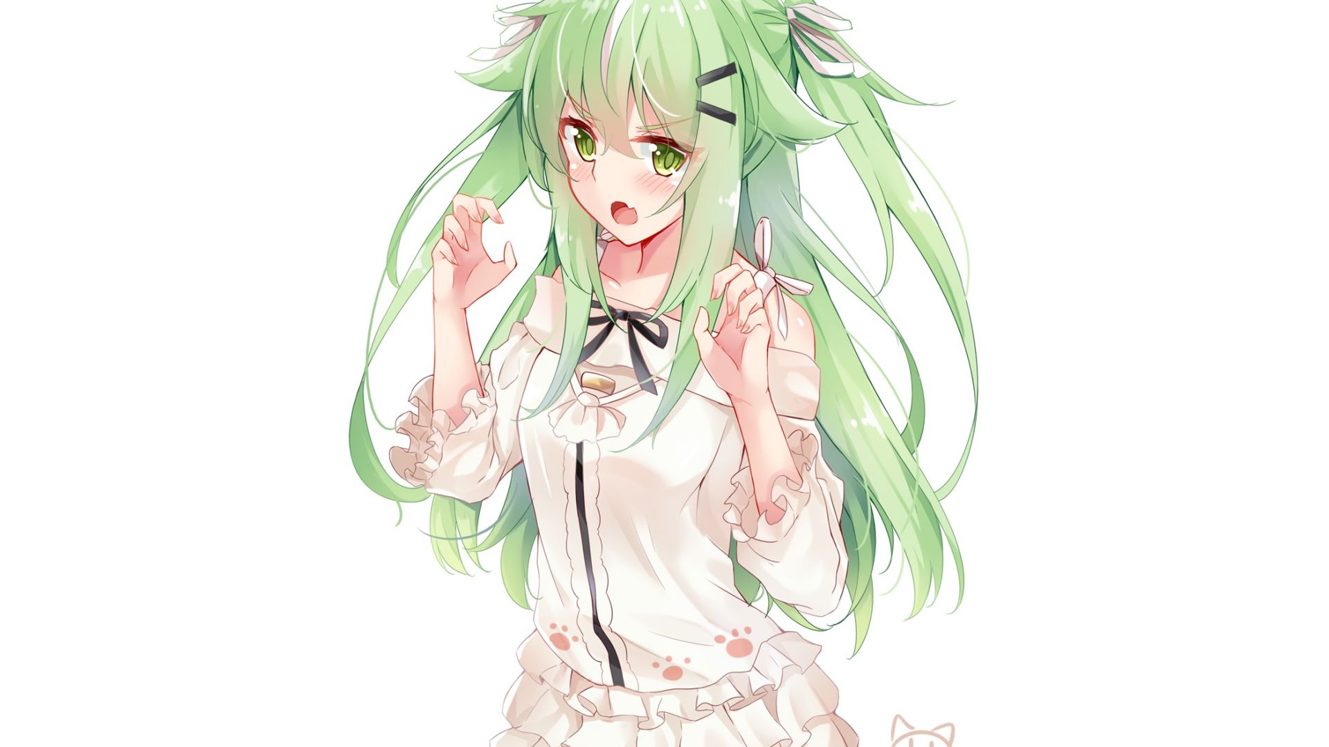 Green Hair Girl Wallpapers