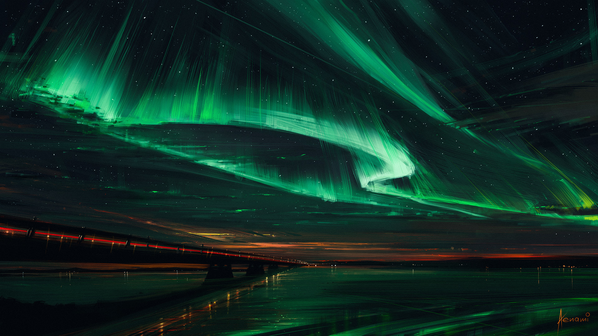 Green Northern Lights Wallpapers