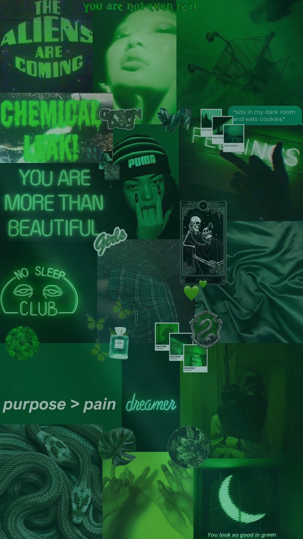 Green Slytherin Aesthetic Wallpapers