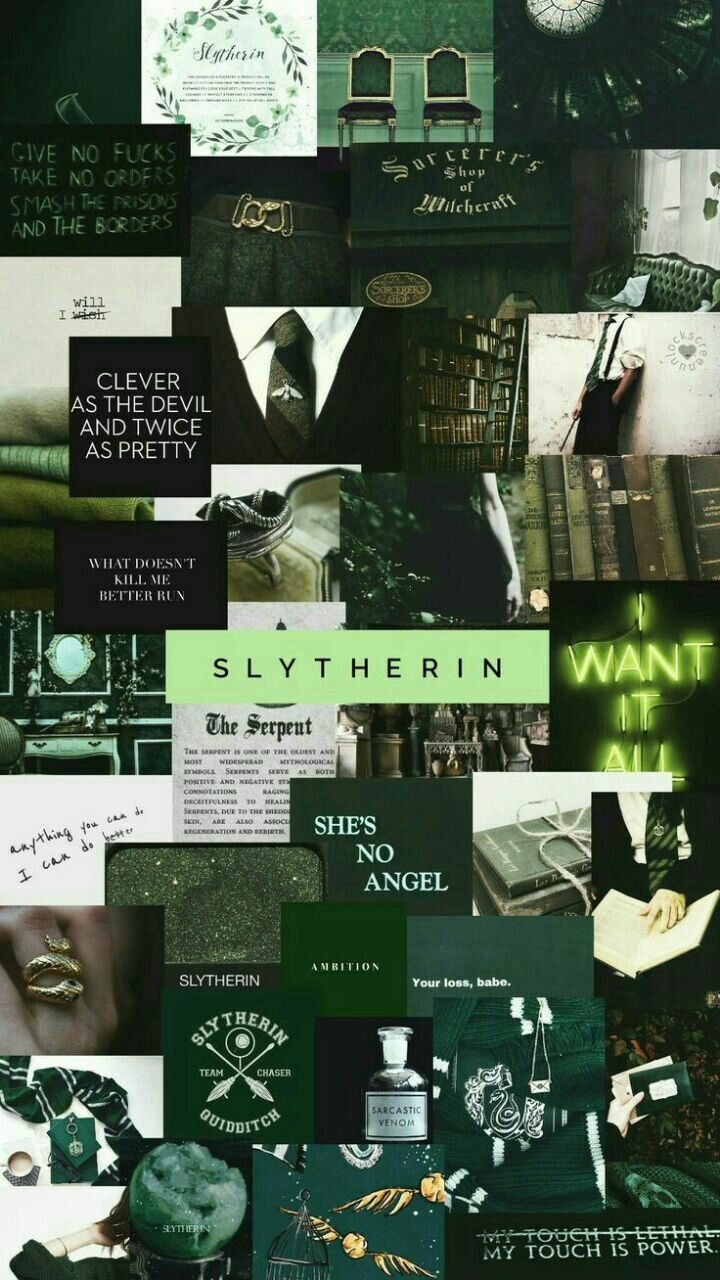 Green Slytherin Aesthetic Wallpapers