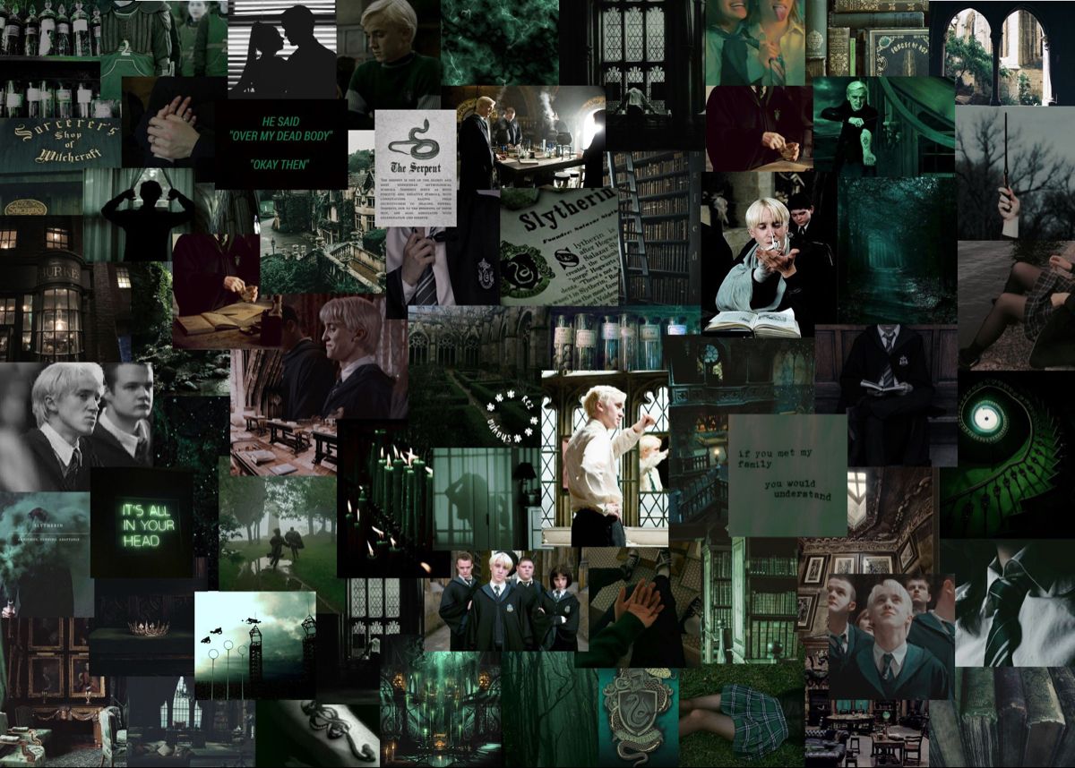 Green Slytherin Aesthetic Wallpapers