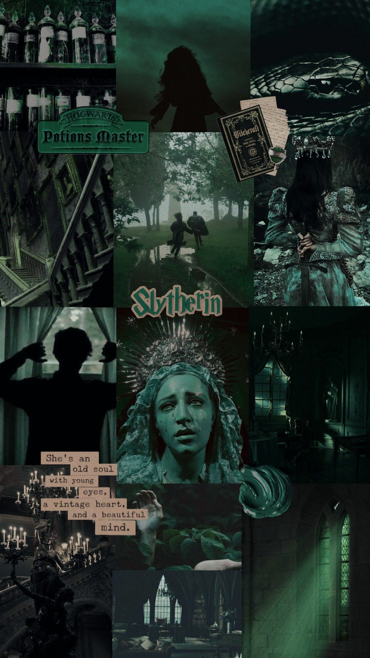 Green Slytherin Aesthetic Wallpapers