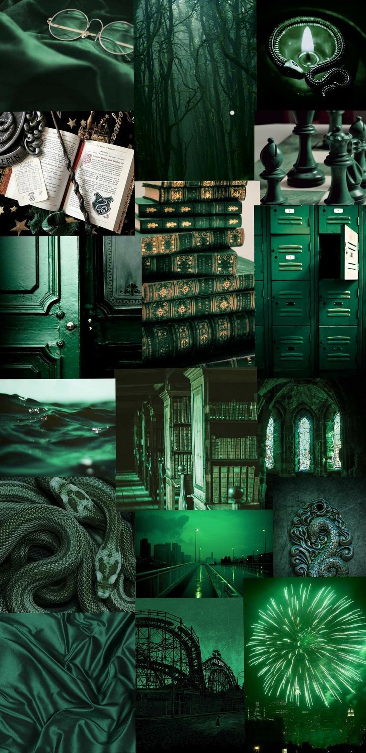 Green Slytherin Aesthetic Wallpapers