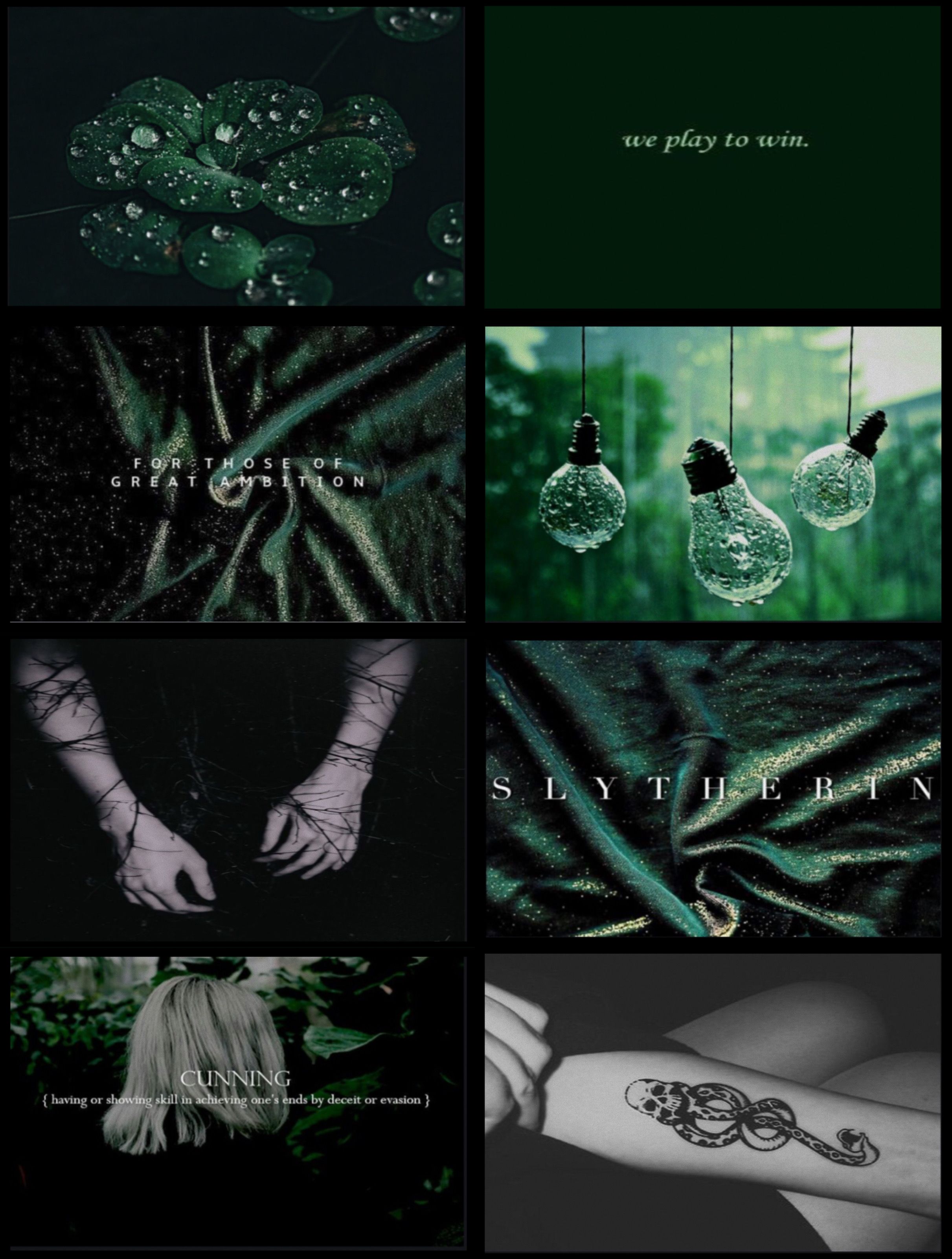 Green Slytherin Aesthetic Wallpapers