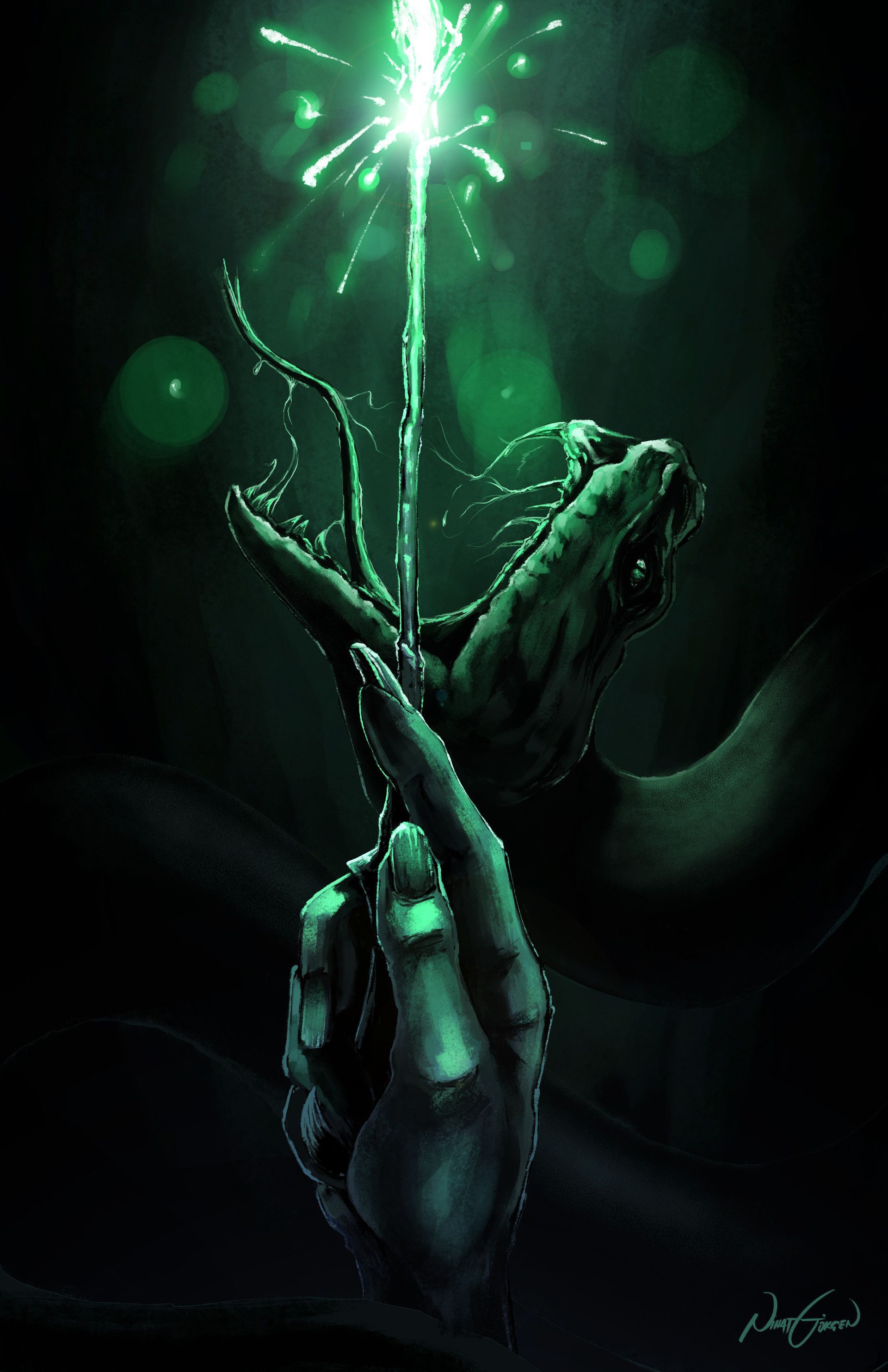 Green Slytherin Aesthetic Wallpapers