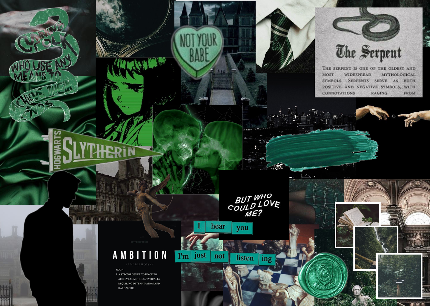 Green Slytherin Aesthetic Wallpapers