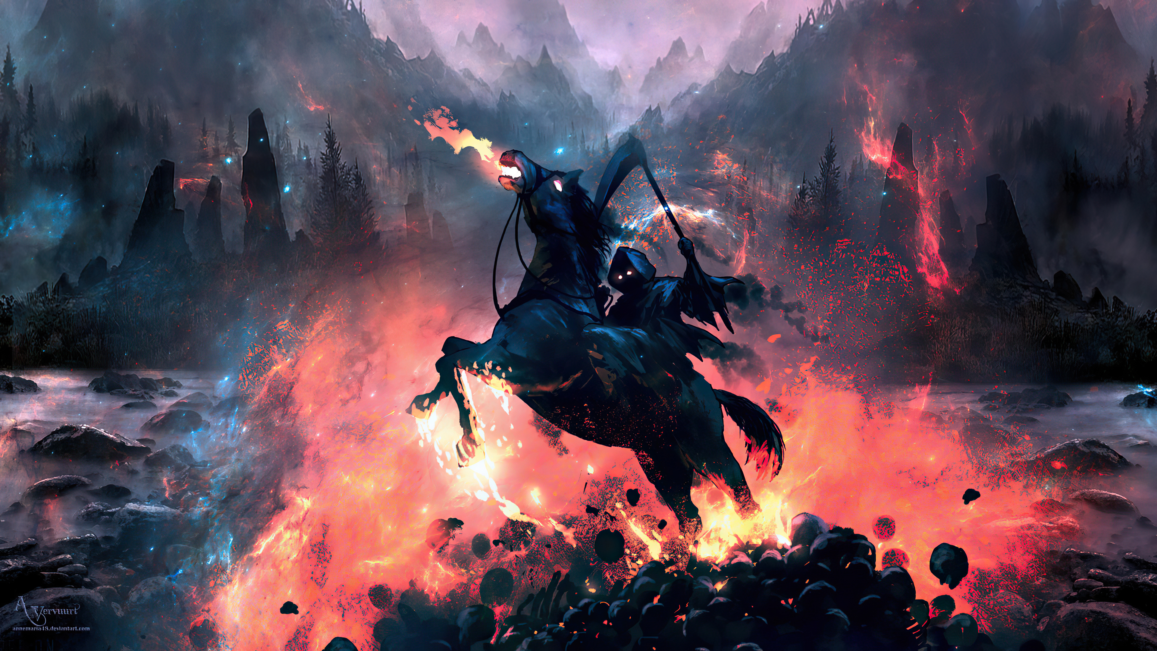 Grim Reaper On Horse Wallpapers