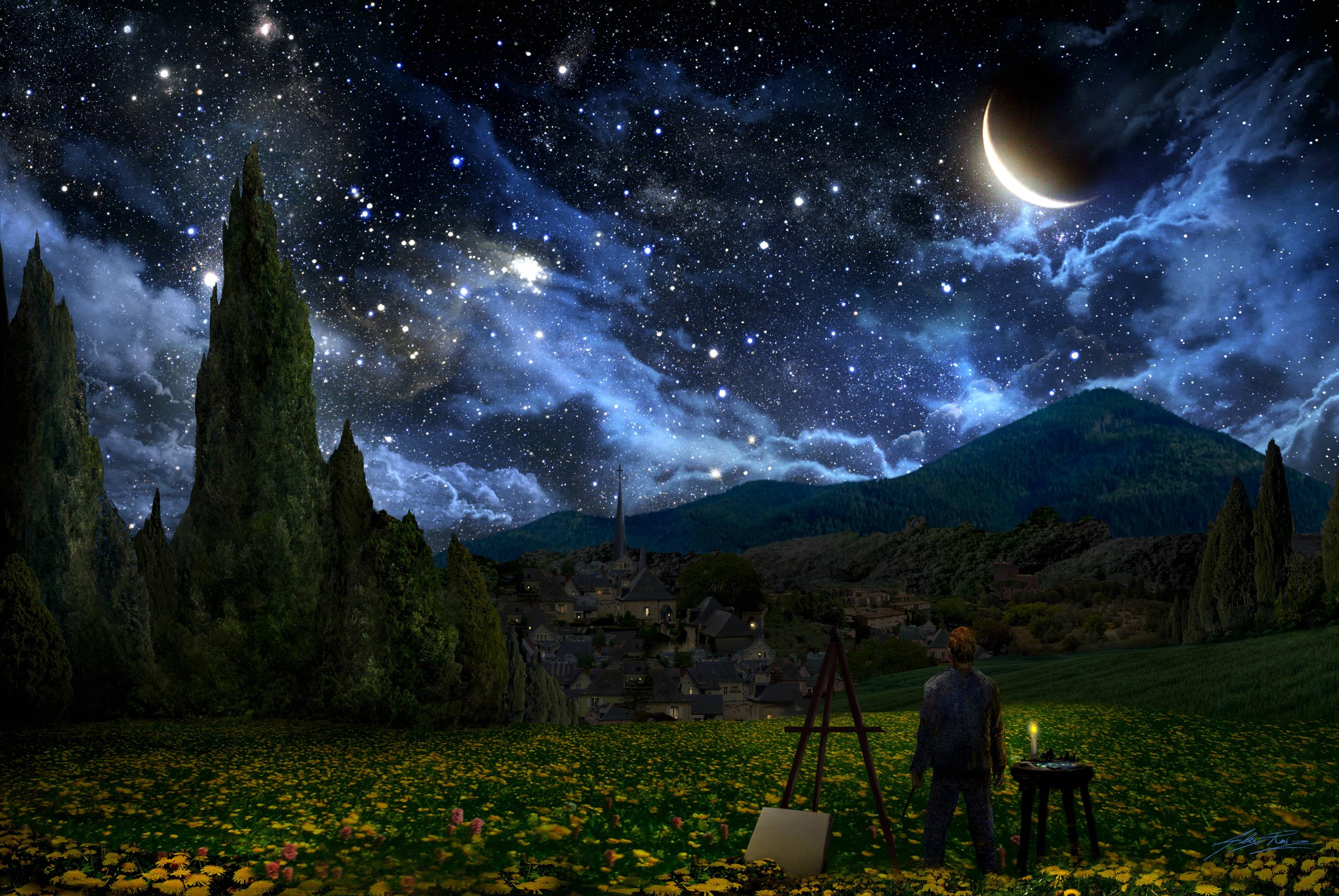 Hd Starry Night Wallpapers