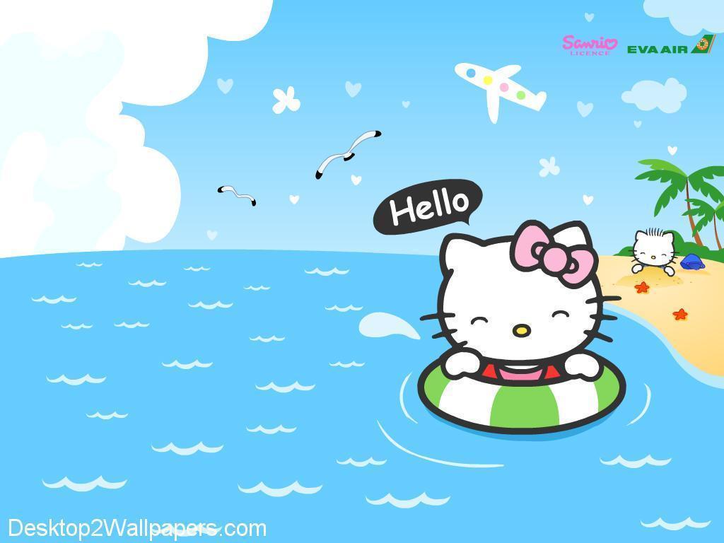 Hello Kitty Blue Wallpapers