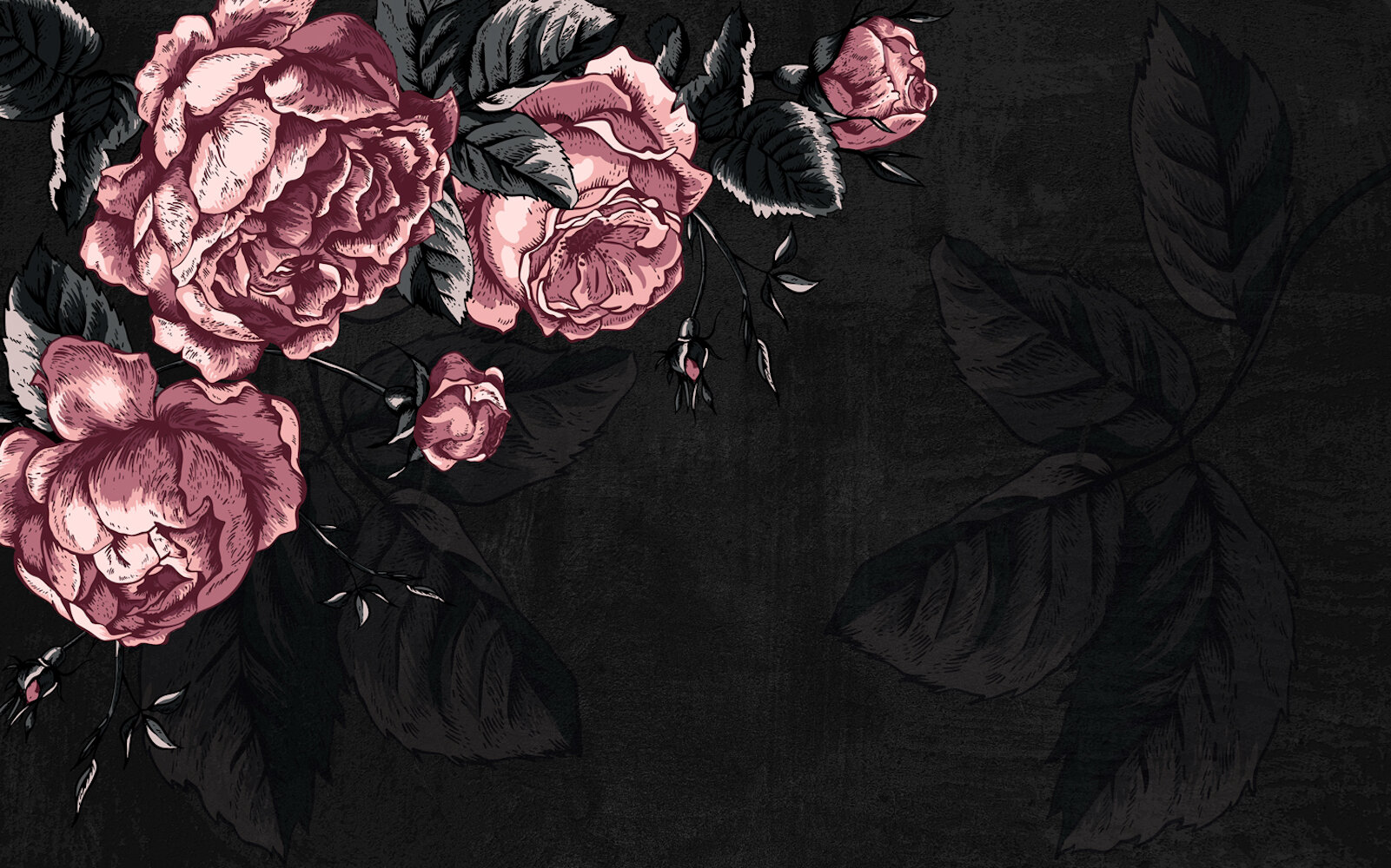 High Resolution Black Floral Wallpapers