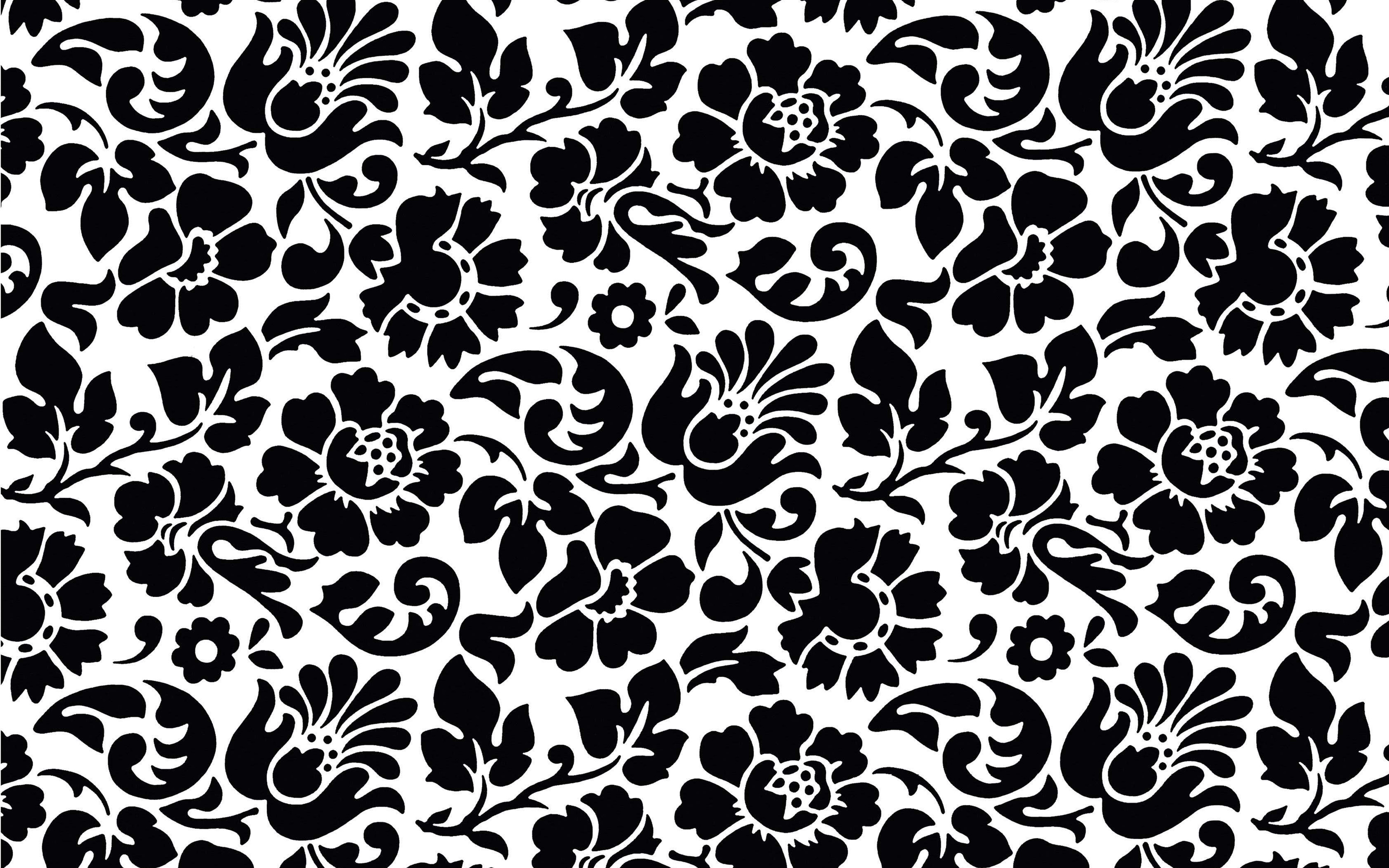 High Resolution Black Floral Wallpapers