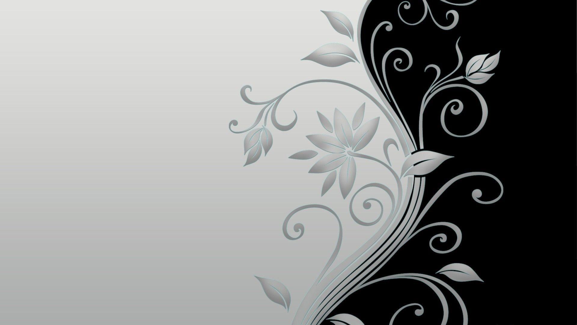 High Resolution Black Floral Wallpapers